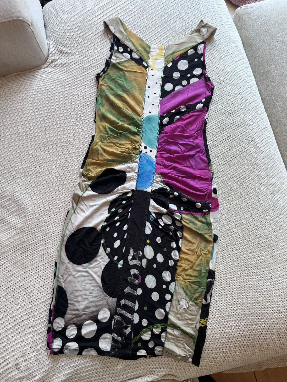 John Galliano Designer Archival Galliano Sleeveless Midi Dress Size S Size S / US 4 / IT 40 - 2 Thumbnail
