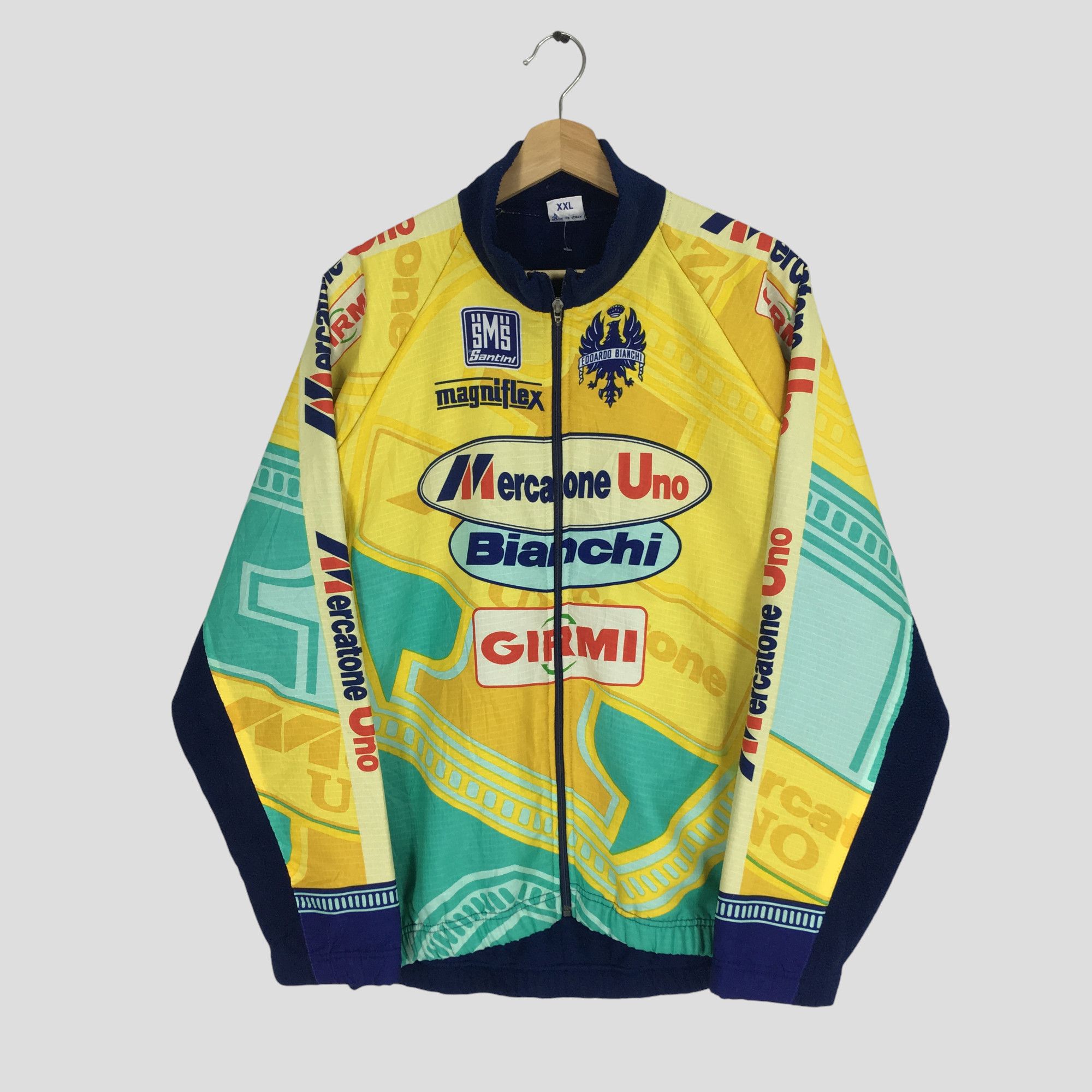 Bicycle Vintage 90s SMS Santini Cycling Sport Big Logo Jacket Size US XL / EU 56 / 4 - 1 Thumbnail