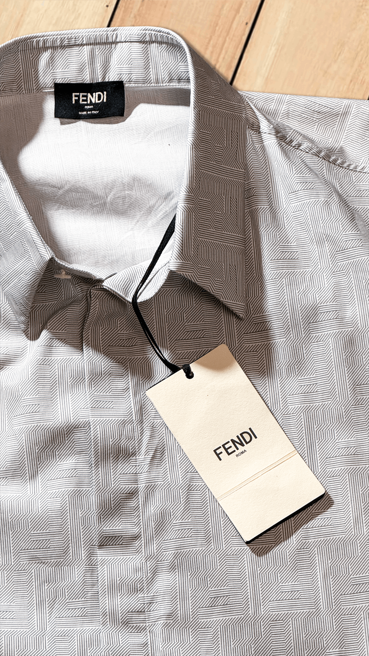 Fendi NEW w/ tags - Fendi Men's Shadow Shirt - FF logo motif Size US L / EU 52-54 / 3 - 2 Thumbnail