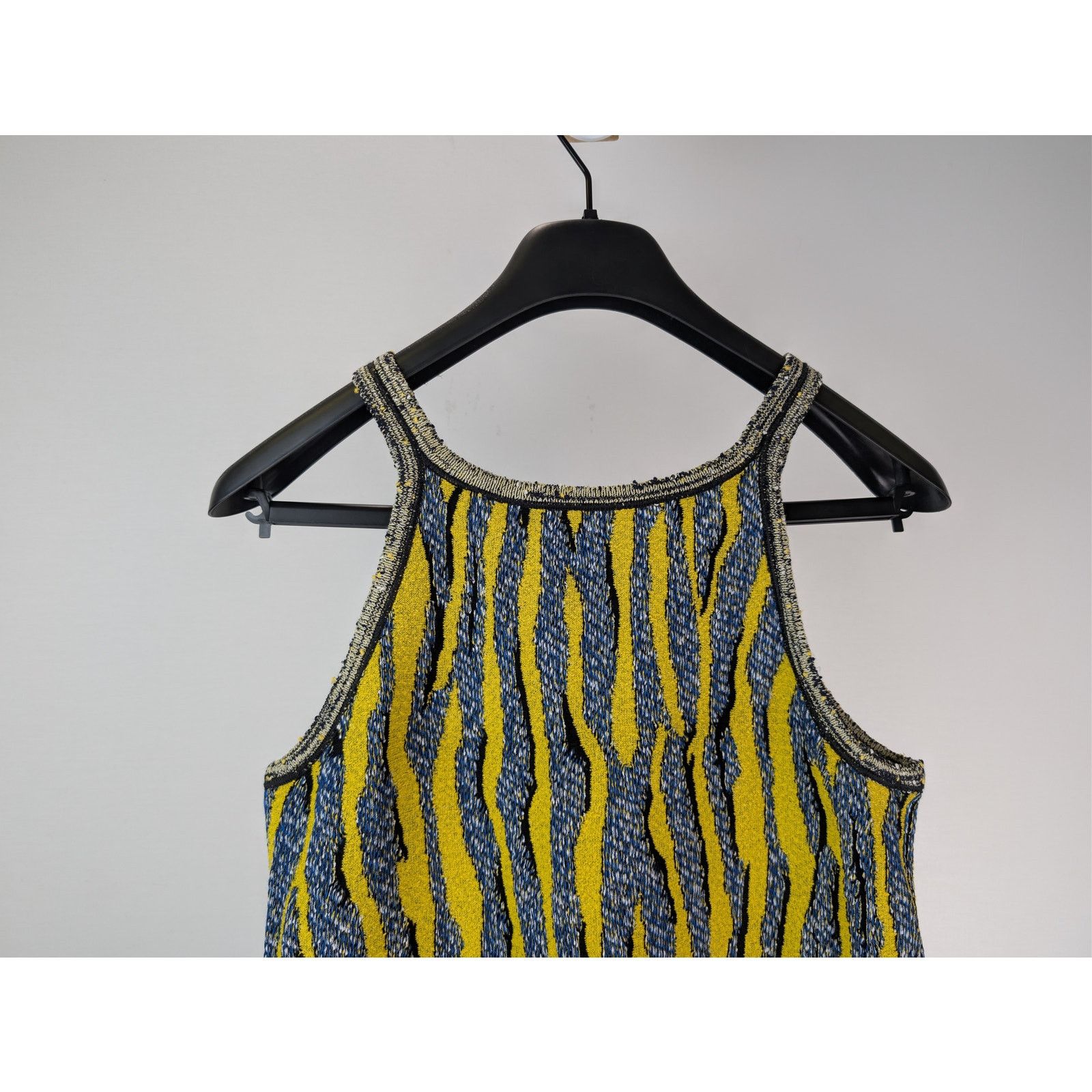 Bottega Veneta o1rshd1 Animal Jacquard Tank Top in Yellow / Blue Size US S / EU 44-46 / 1 - 11 Thumbnail