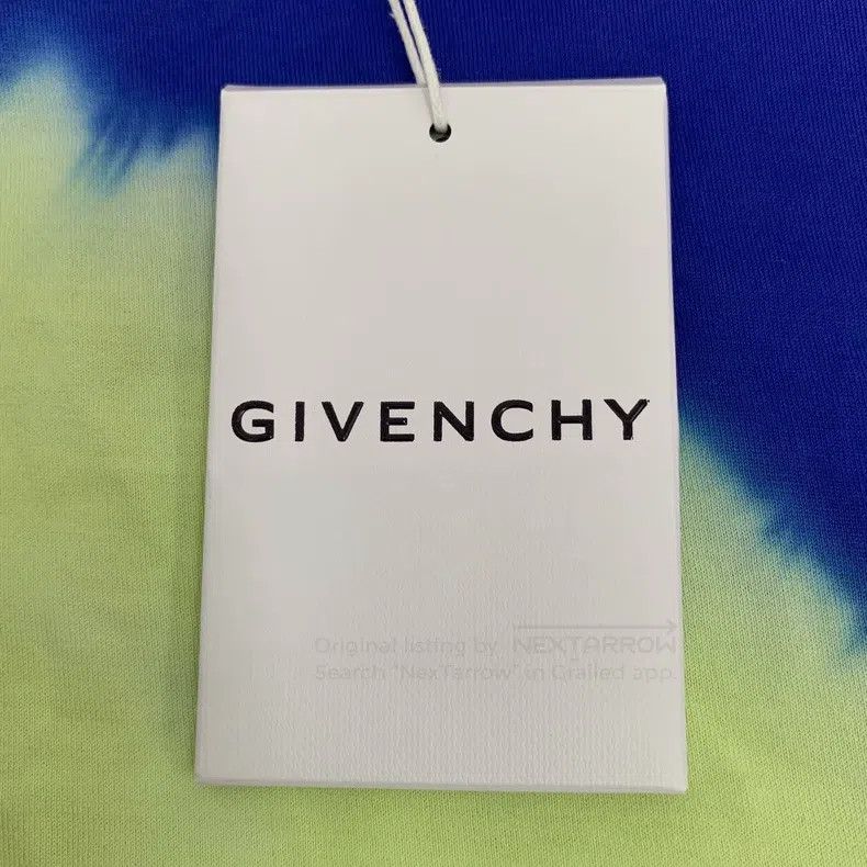 Givenchy Givenchy Dark Blue Tie-Dye Logo Letter Print Cotton Crewne Size US L / EU 52-54 / 3 - 6 Thumbnail