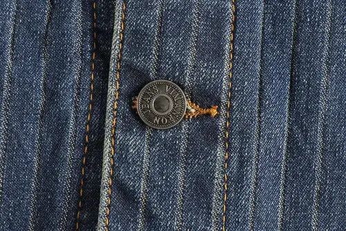 VIBE American Retro Striped Old Vintage Washed Denim Jacket Size US XL / EU 56 / 4 - 7 Thumbnail