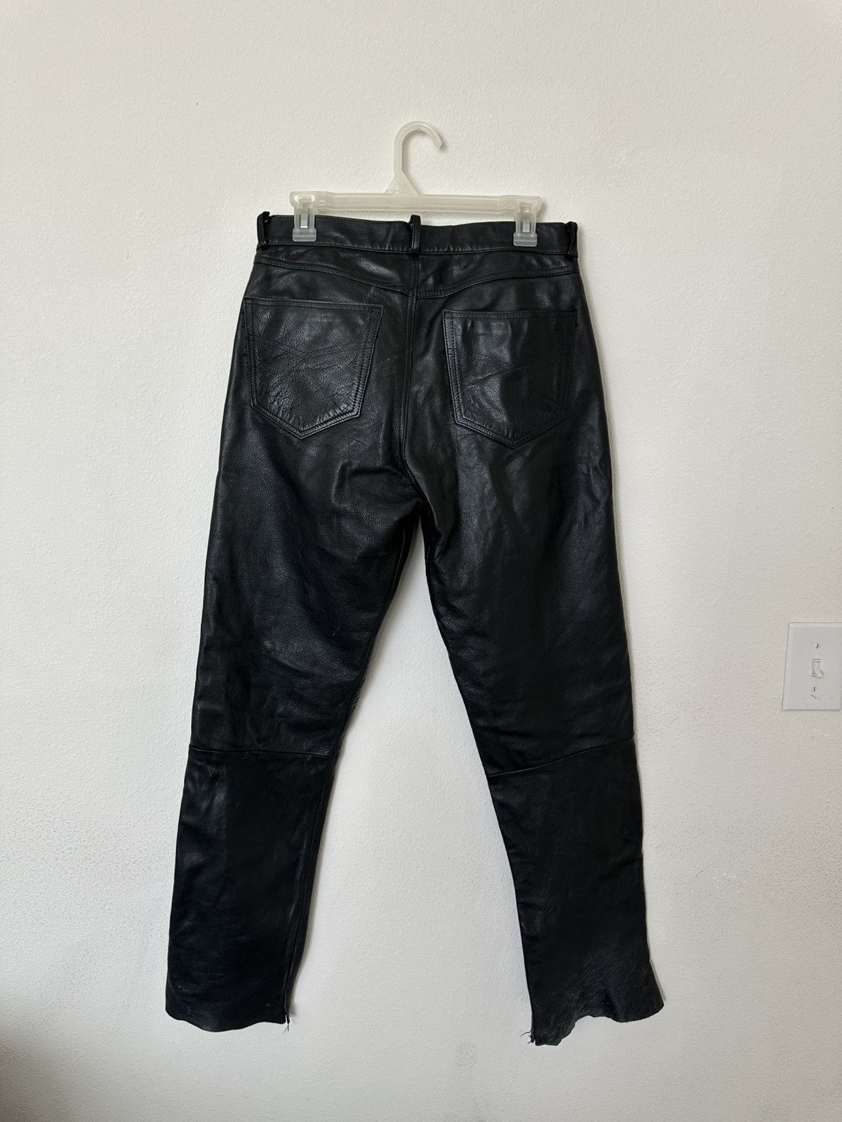 Vintage Vintage Straight leg Leather Pants Size US 32 / EU 48 - 2 Thumbnail