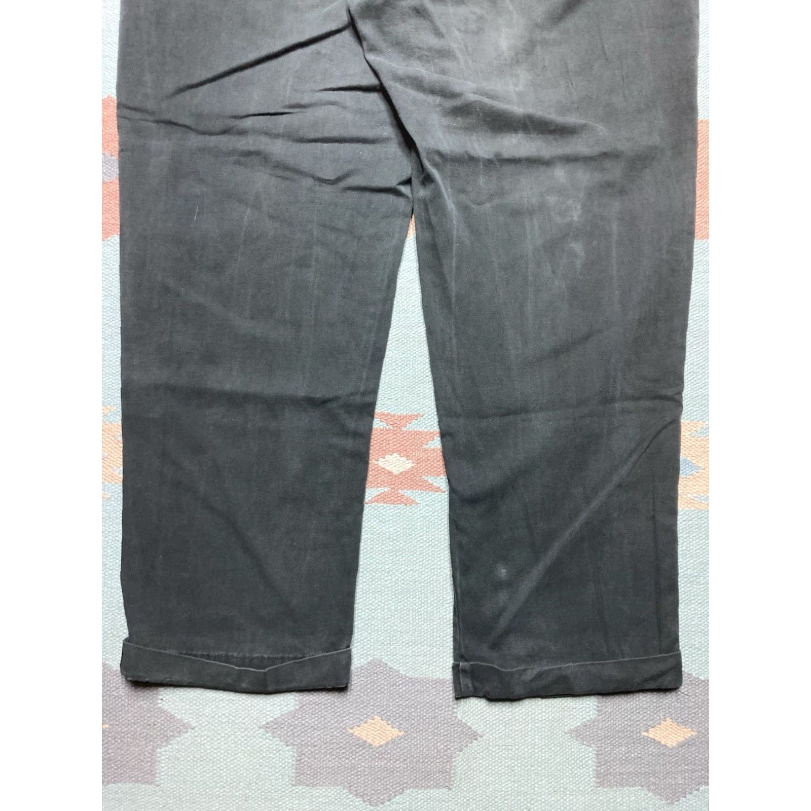 Vintage VINTAGE 1950S CHINO WORK PANTS Black Sail Cloth Cotton Twill Workwear 43x30 Pants Men 43 30 Black Sail Cloth 1950s Workwear Chino Pants Men Size US 43 - 2 Thumbnail