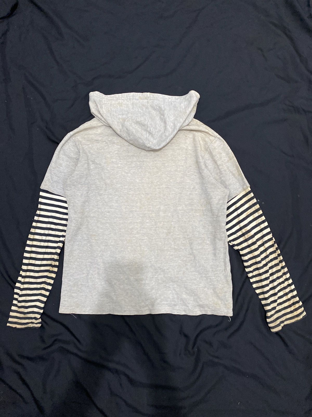 Beauty Beast Vintage Thrashed Synthetir double layers striped hoodie Size US L / EU 52-54 / 3 - 2 Thumbnail