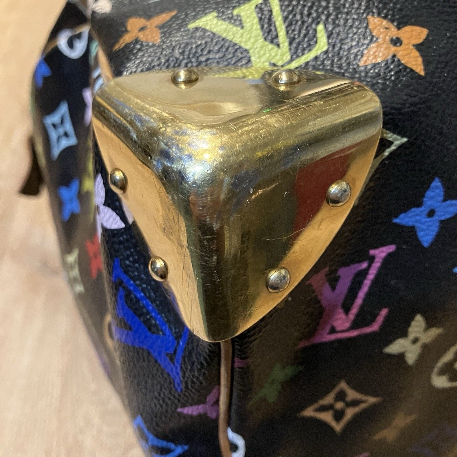 Louis Vuitton Louis Vuitton Takashi Murakami Speedy 30 Noir Bag Multicolor Size ONE SIZE - 17 Thumbnail