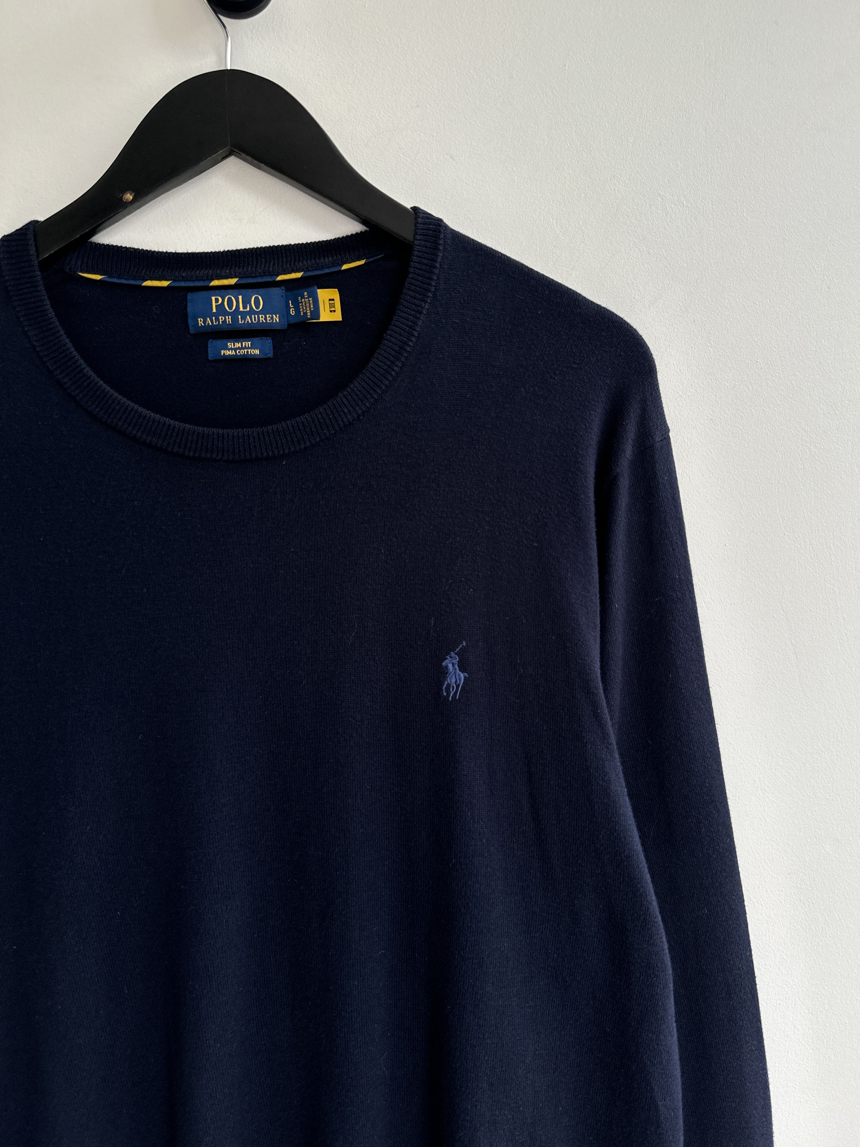 Polo Ralph Lauren × Ralph Lauren Polo Ralph Lauren Blue Jumper Sweater Pullover Size US L / EU 52-54 / 3 - 3 Thumbnail