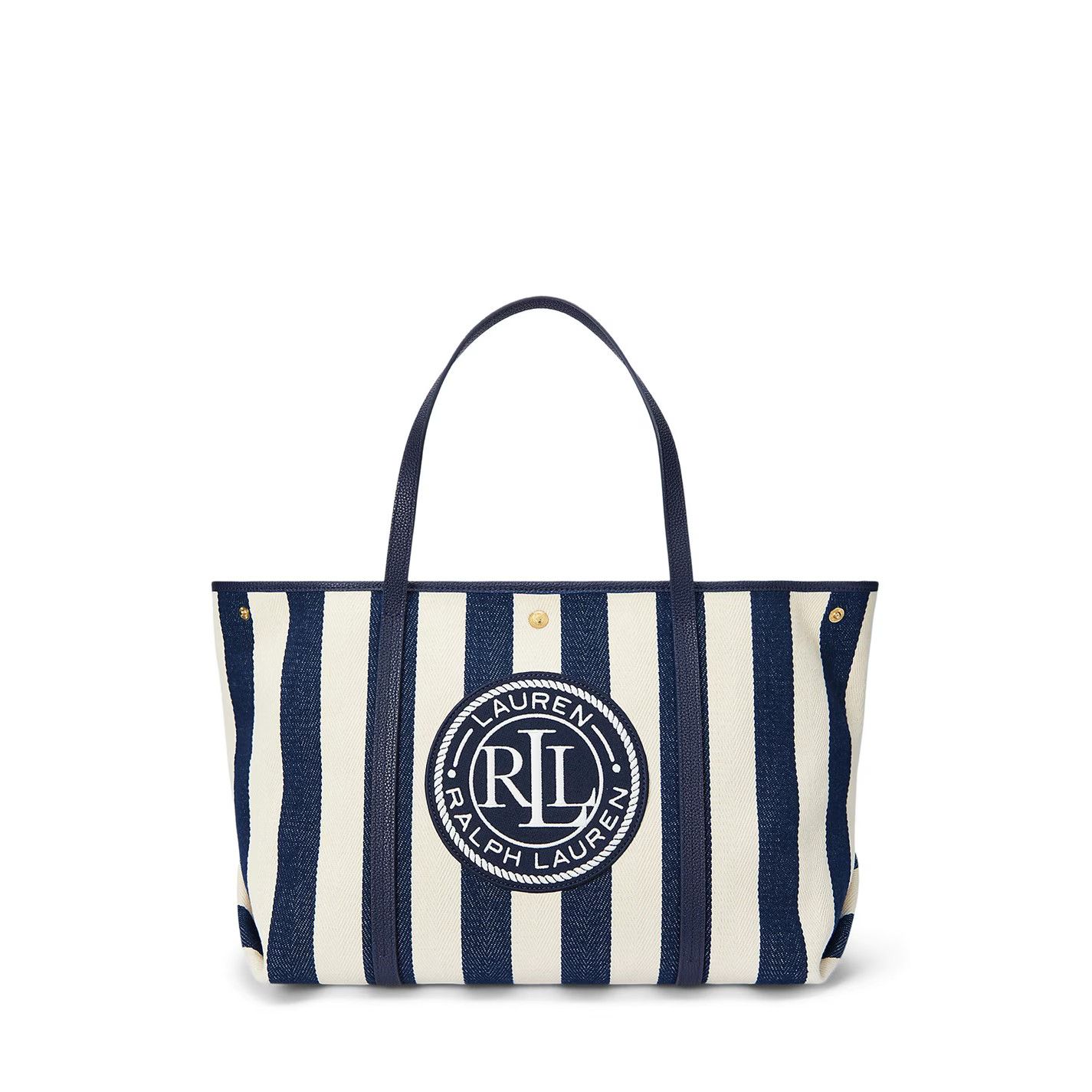 Lauren Ralph Lauren o1g2r1mq0825 Size: OS / Emerie Tote Bag in Navy/White Size ONE SIZE - 1 Thumbnail