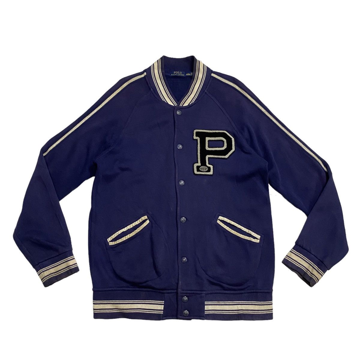 Polo Ralph Lauren × Vintage Polo Ralph Lauren raglan cotton varsity jacket Size US L / EU 52-54 / 3 - 7 Thumbnail