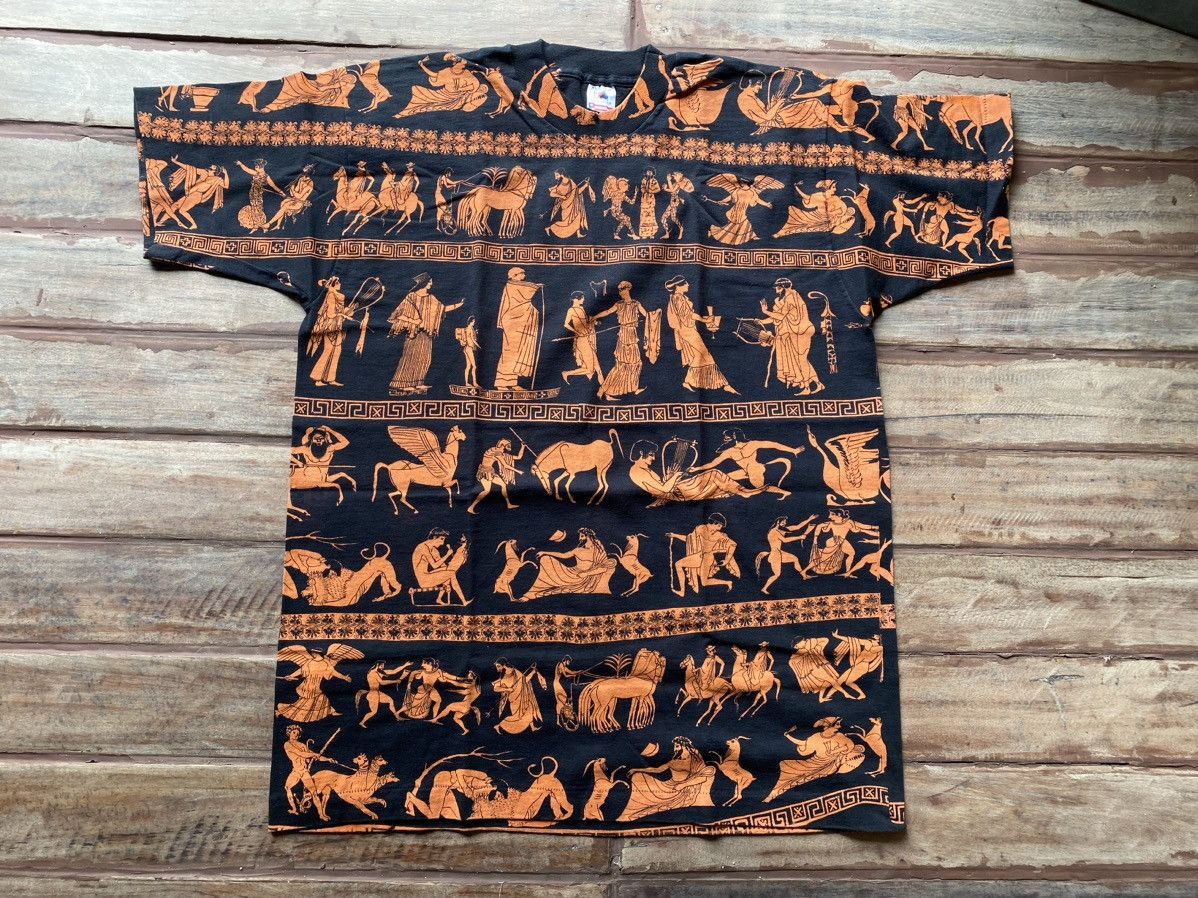 Vintage Vintage 1990s Egyptian Hieroglyphics T Shirts Size US XL / EU 56 / 4 - 1 Thumbnail