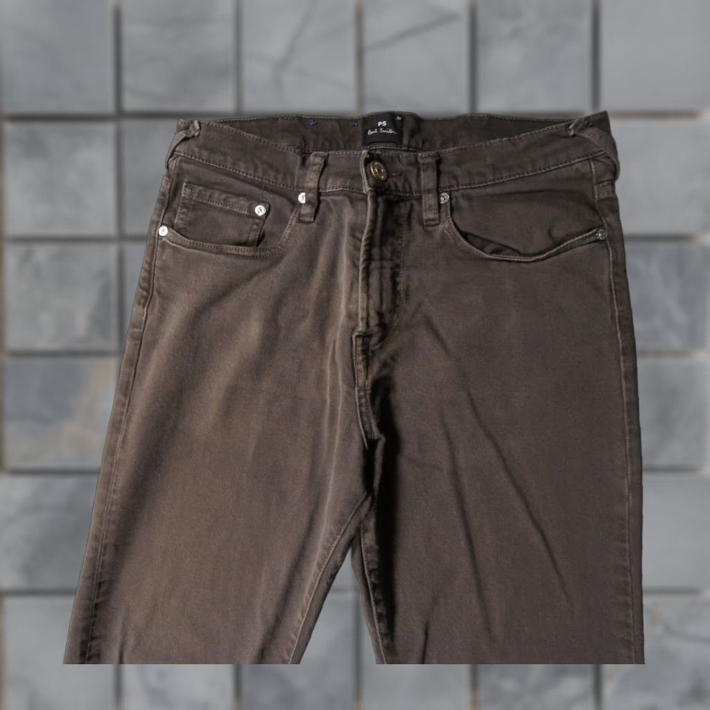 Paul Smith Paul Smith Jeans Mens 30x30 Brown Denim Tapered Fit Stretch Casual Adult Pants Regular Modern 5-Pocket Design Mens Brown Jeans Size US 30 / EU 46 - 1 Thumbnail