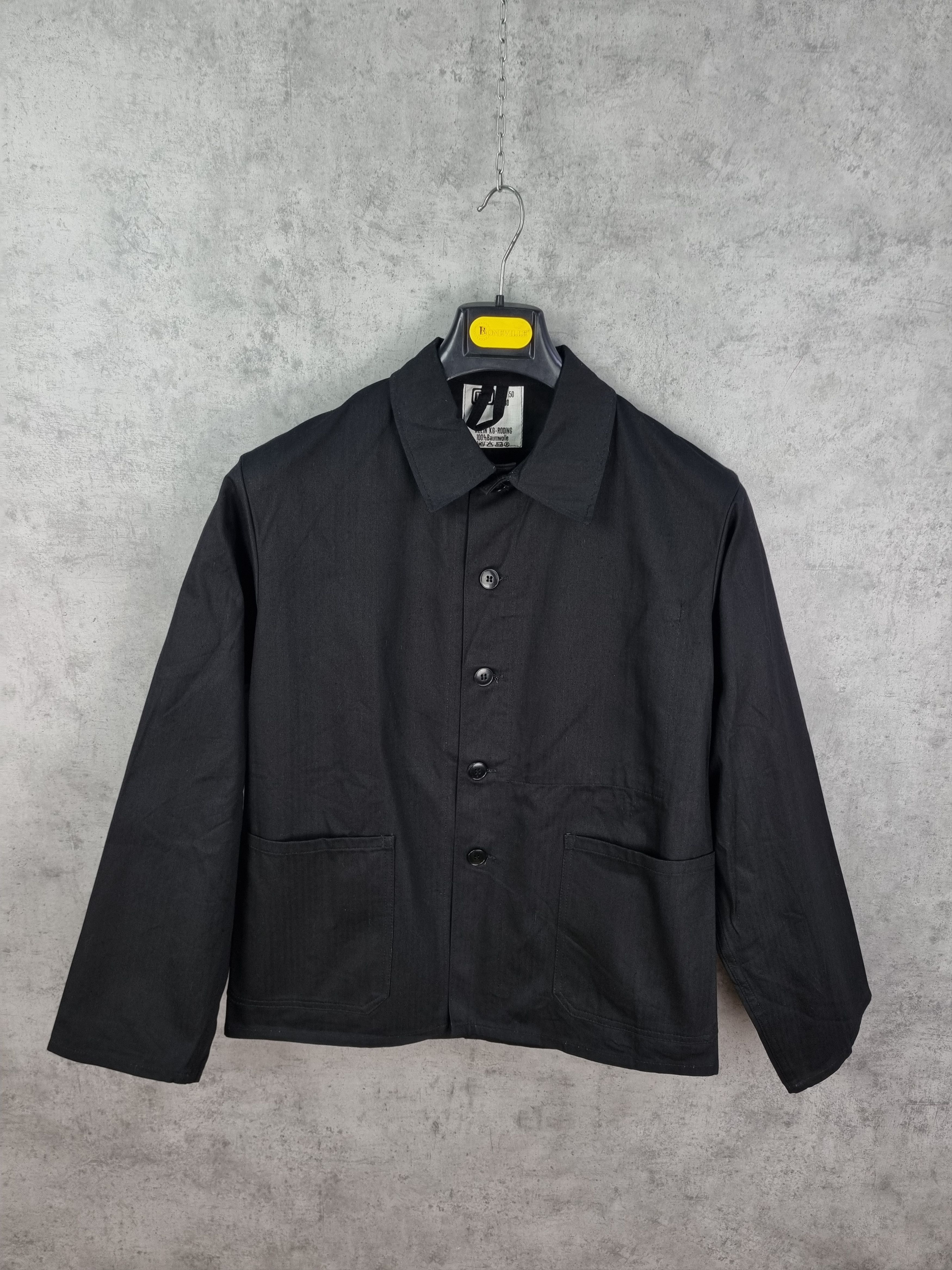 Le Laboureur × Vetra 80s Rare Black Worker Vintage French Chore Jacket Size US M / EU 48-50 / 2 - 15 Thumbnail