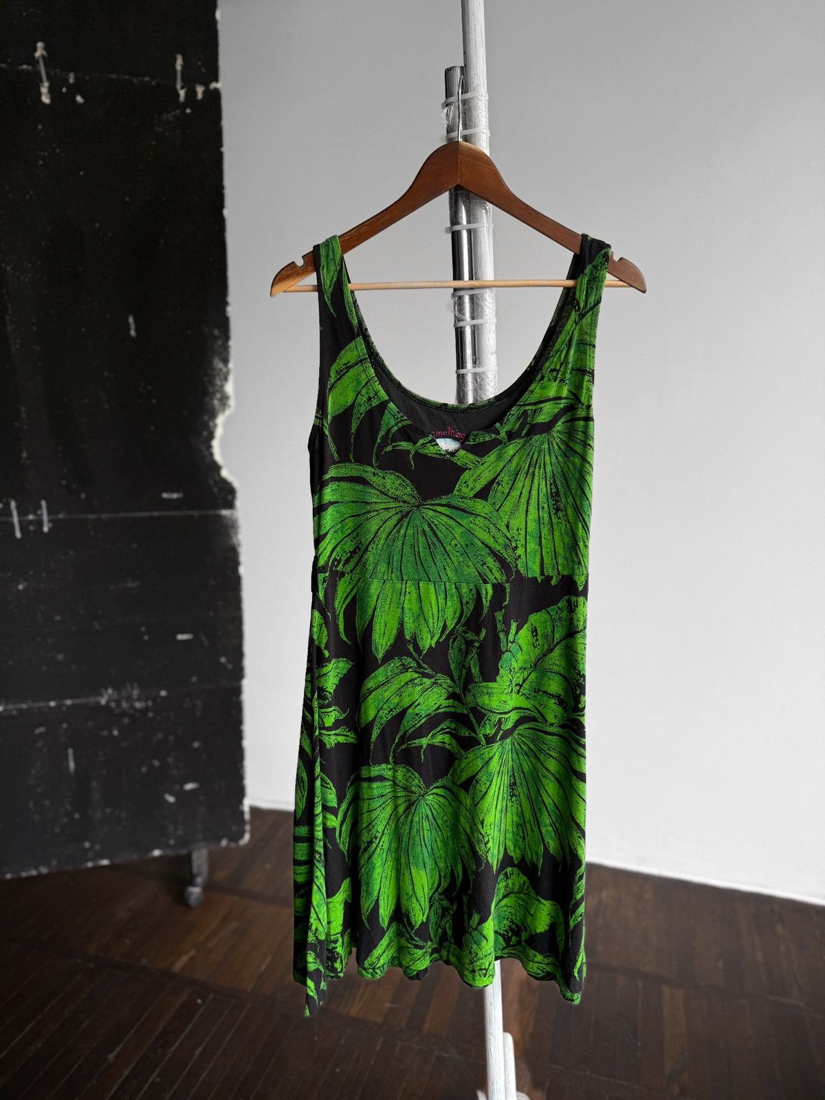 Desigual Desigual Womens Green Tropical Leaf Print Sleeveless Dress Size L / US 10 / IT 46 - 4 Thumbnail