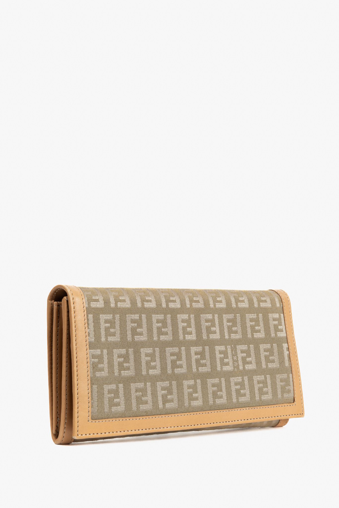 Fendi Fendi Beige FF Zucca Long Wallet Size ONE SIZE - 2 Thumbnail