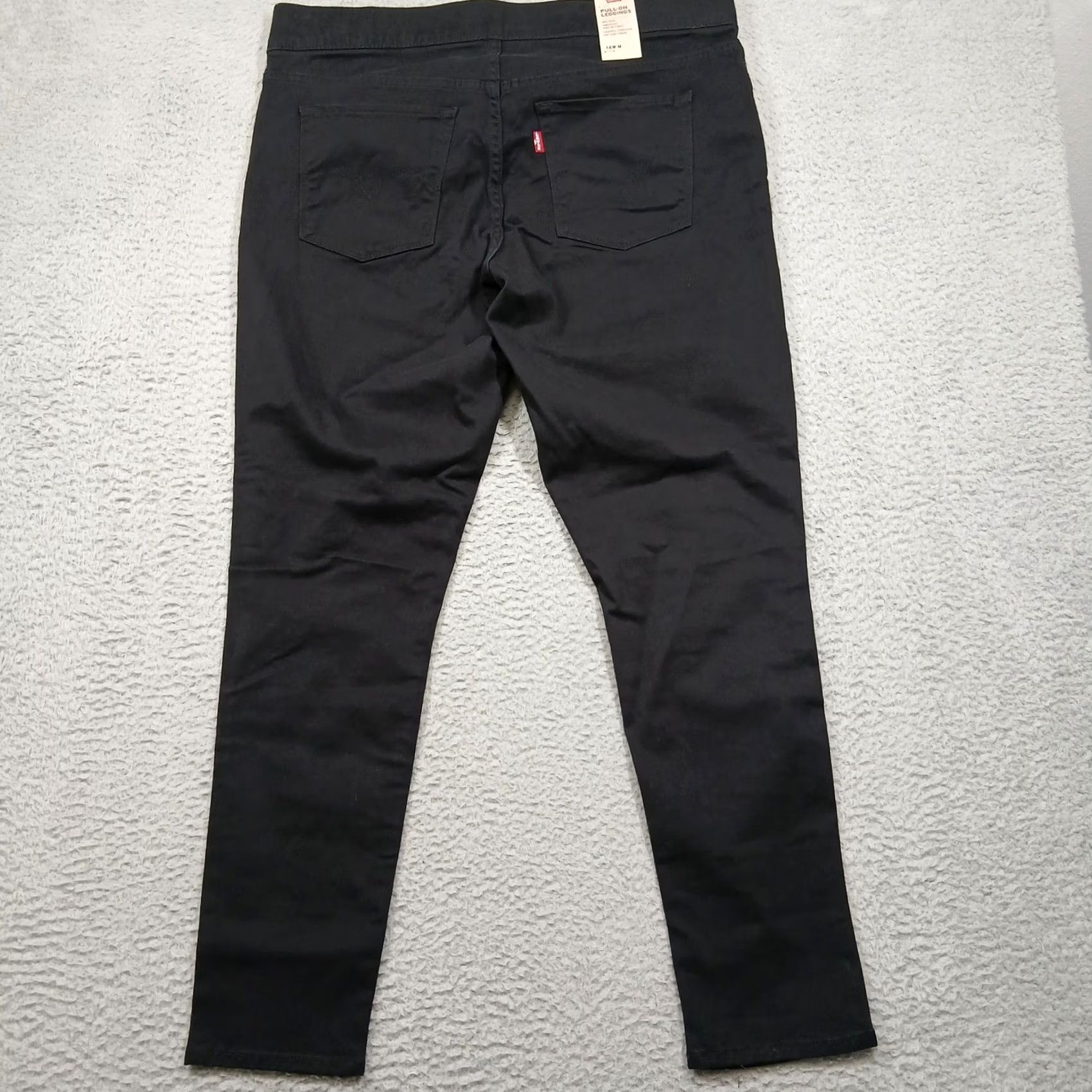 Levi's Levi's Women's Black Skinny Stretch Pull-On Jegging Pants 16W Mid Rise NWT Size 38" / US 16 / IT 52 - 2 Thumbnail