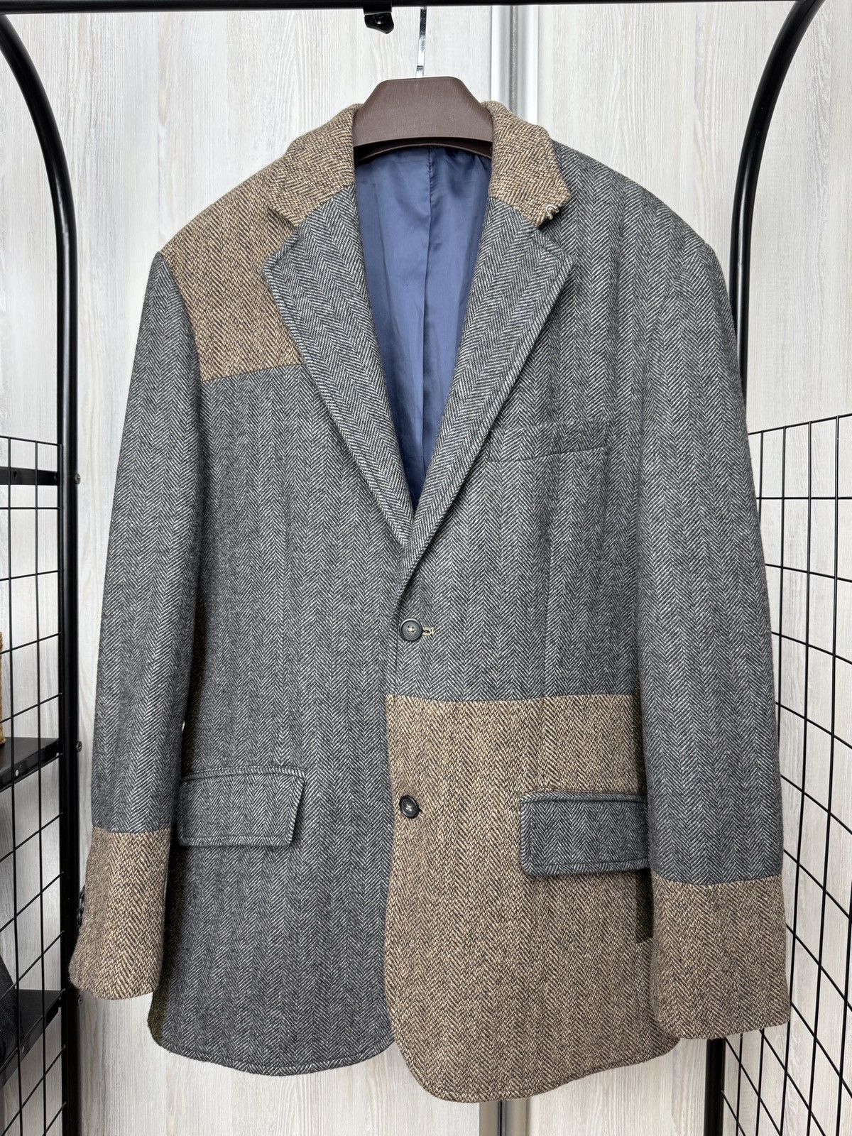 Gant Gant vintage wool colour blocker tweed blazer sport coat Size 46R - 2 Thumbnail