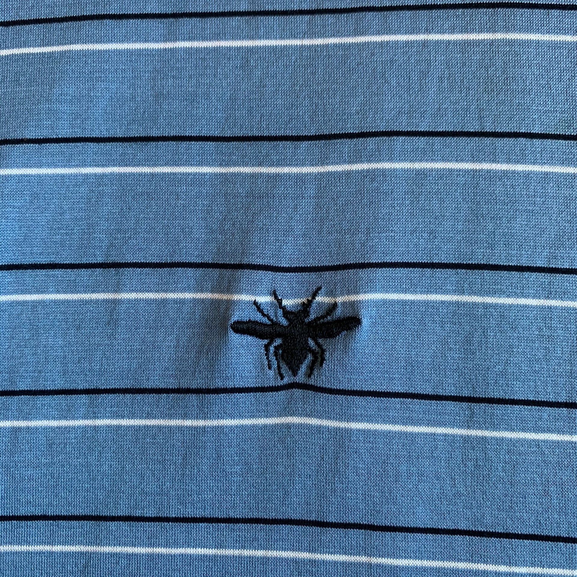 Dior dior blue striped bee polo shirt Size US L / EU 52-54 / 3 - 2 Thumbnail