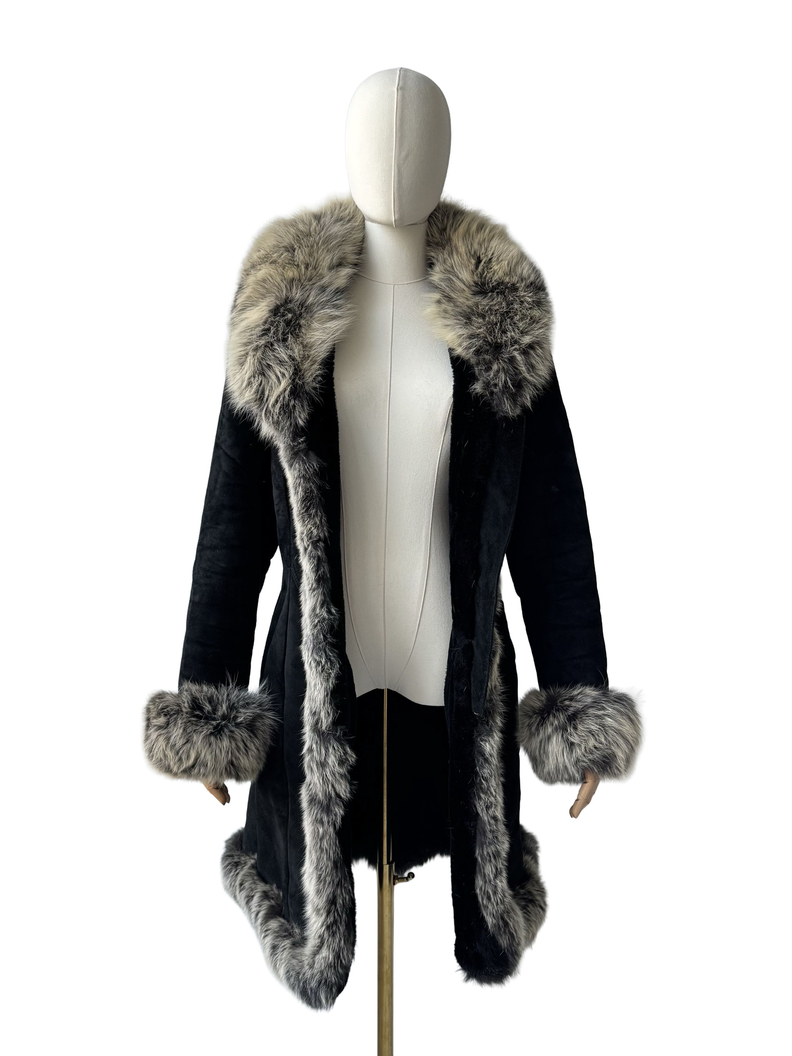 Vintage Vintage Leather Coat With Real Fur Details Size L / US 10 / IT 46 - 3 Thumbnail