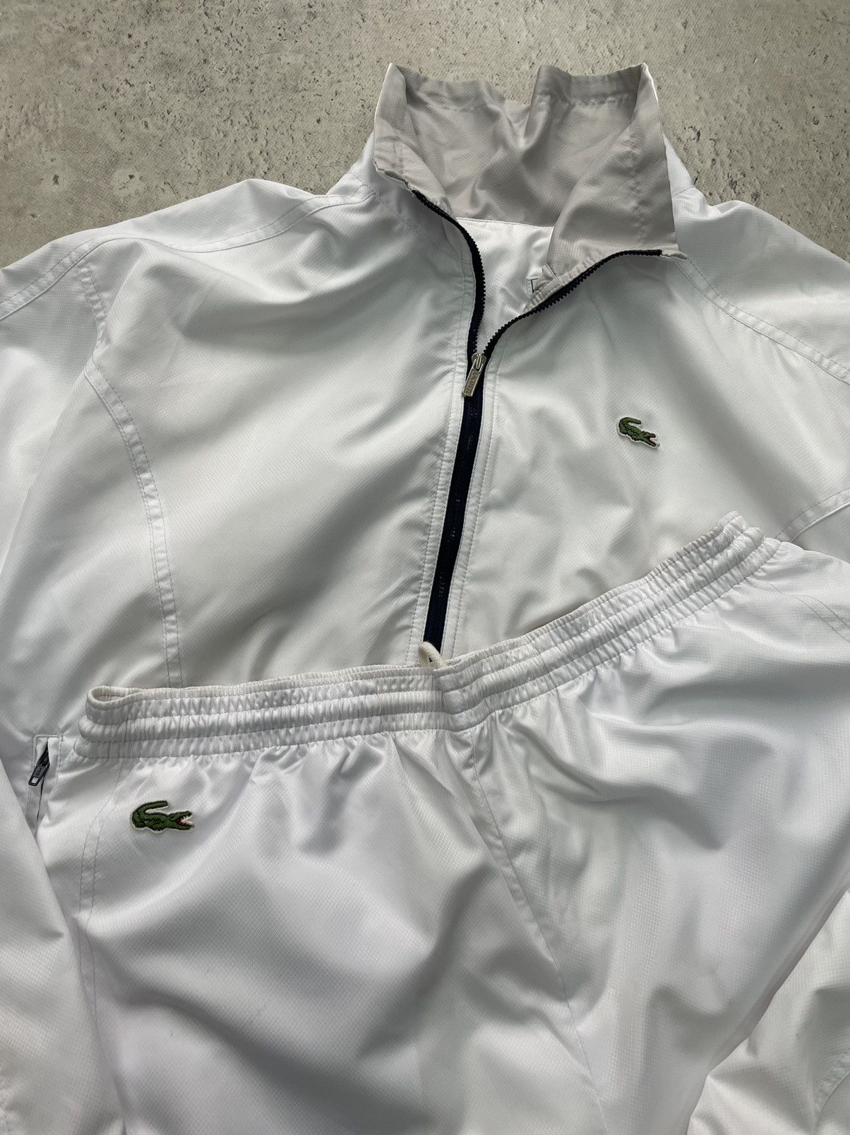 Lacoste Lacoste classic track swuit nylon jacket + pants streetwear Size US 36 / EU 52 - 10 Thumbnail