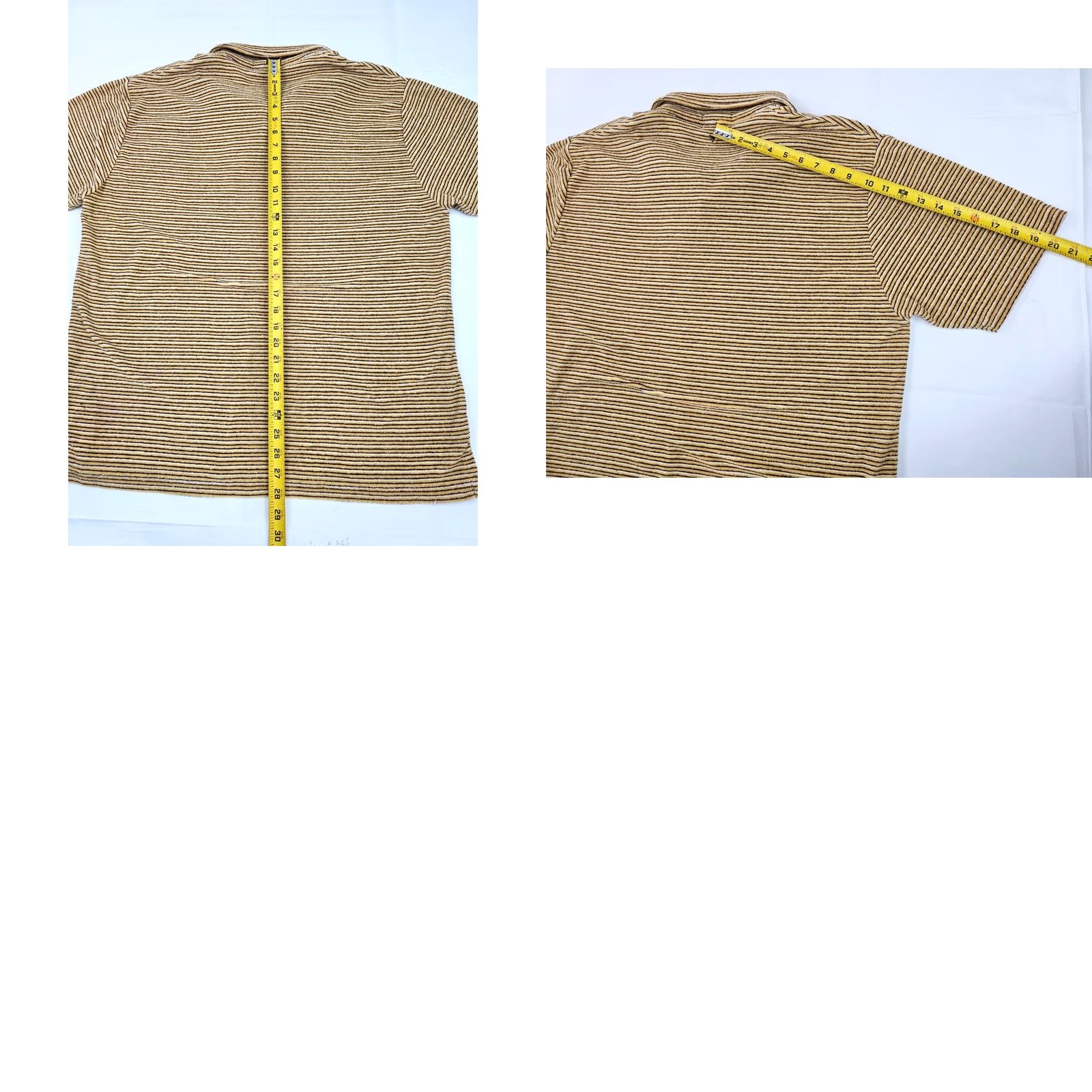 American Eagle Outfitters VINTAGE American Eagle Polo Shirt Men L Yellow Striped Chenille Terry Plush Earthy Old School Logo AE MENS Polo Size US L / EU 52-54 / 3 - 8 Thumbnail