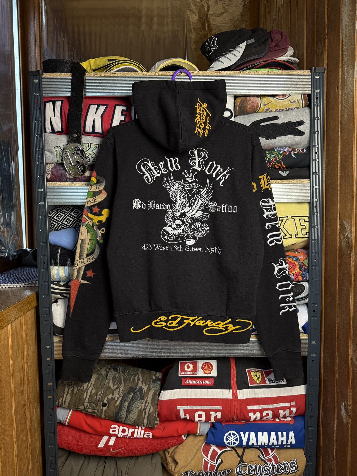 Ed Hardy Ed Hardy New York Skull Embroidered Logo Love Zip Hoodie Size US M / EU 48-50 / 2 - 2 Thumbnail
