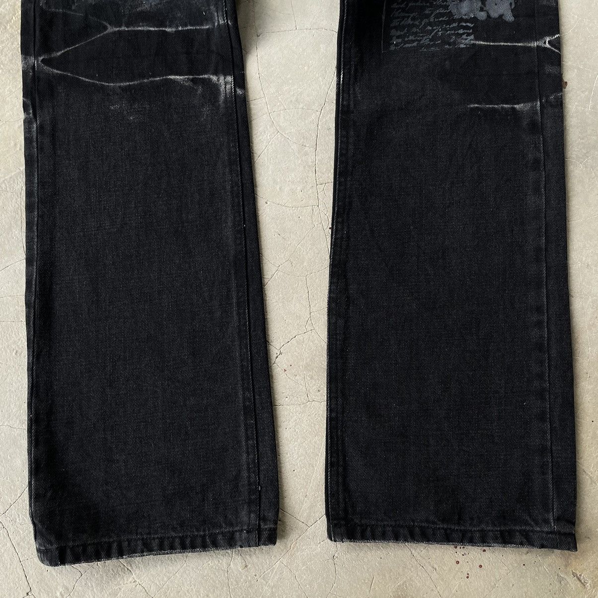 Le Grande Bleu (L.G.B.) IN THE ATTIC ARCHIVE GOTHIC PUNK CROSS POEM BLACK DENIM JEAN Size US 32 / EU 48 - 9 Thumbnail