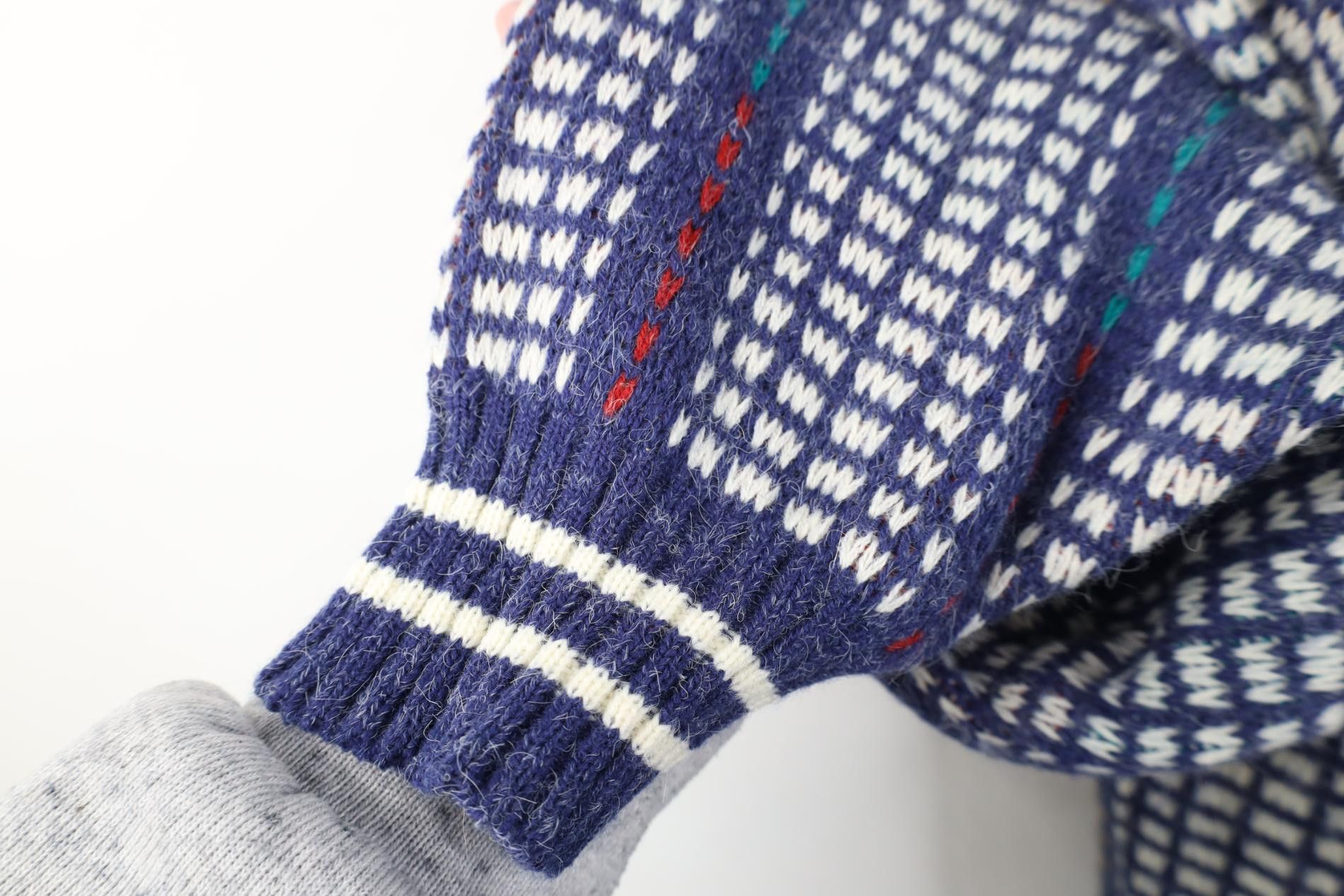 Vintage Vintage 90s Streetwear Geometric Knit Crewneck Sweater Size US XL / EU 56 / 4 - 5 Thumbnail
