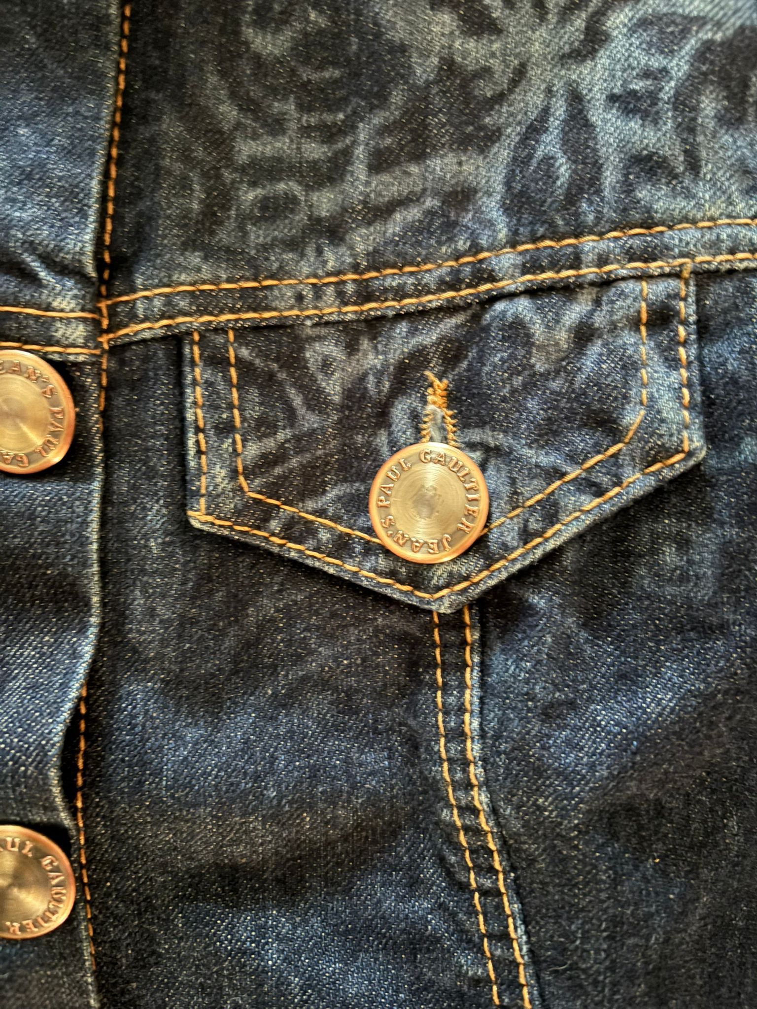 Jean Paul Gaultier Jean Paul Gaultier Jeans 90s Flower Denim Jacket Navy Sz L Size US M / EU 48-50 / 2 - 7 Thumbnail