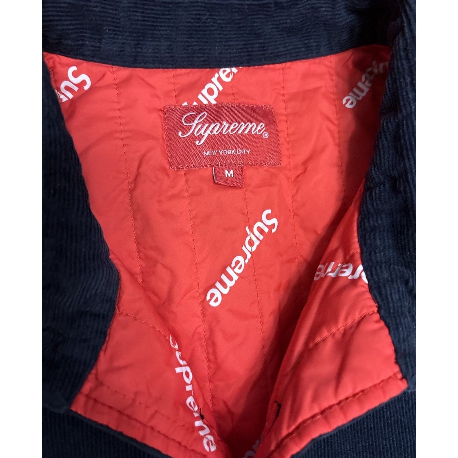 Supreme Supreme Men’s Corduroy M Quilted Blue Shirt w/ Pockets FW17 Size US M / EU 48-50 / 2 - 11 Thumbnail