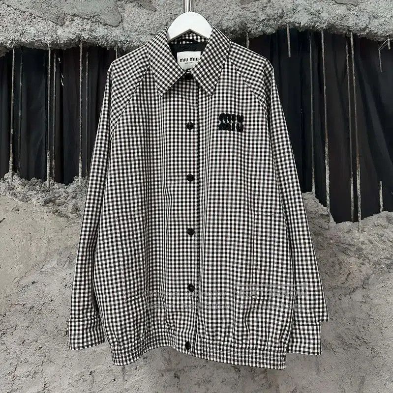 Miu Miu Miu Miu Checked Logo Women’s Jacket . Size XXS / US 00 / IT 34 - 1 Thumbnail