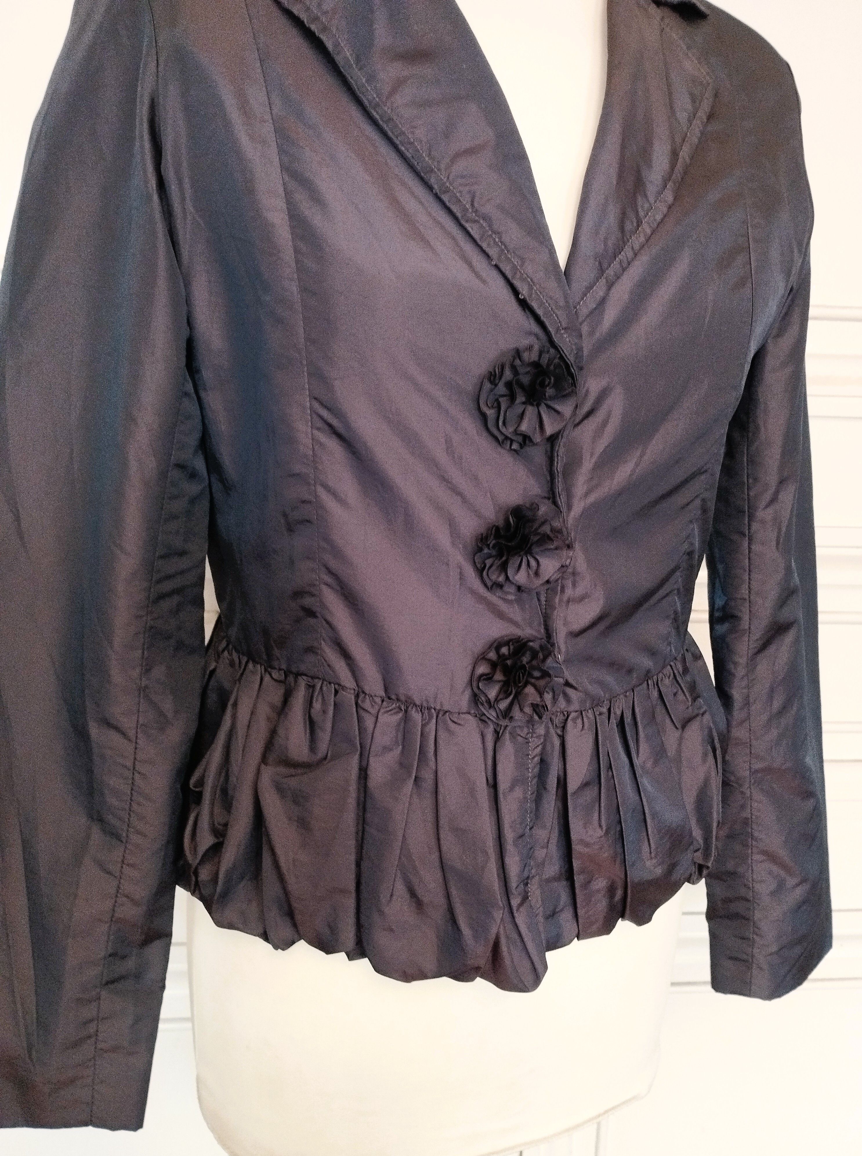 Designer Rene Derhy Veste Taffetas Basque Soirée T S/M Size S / US 4 / IT 40 - 6 Thumbnail