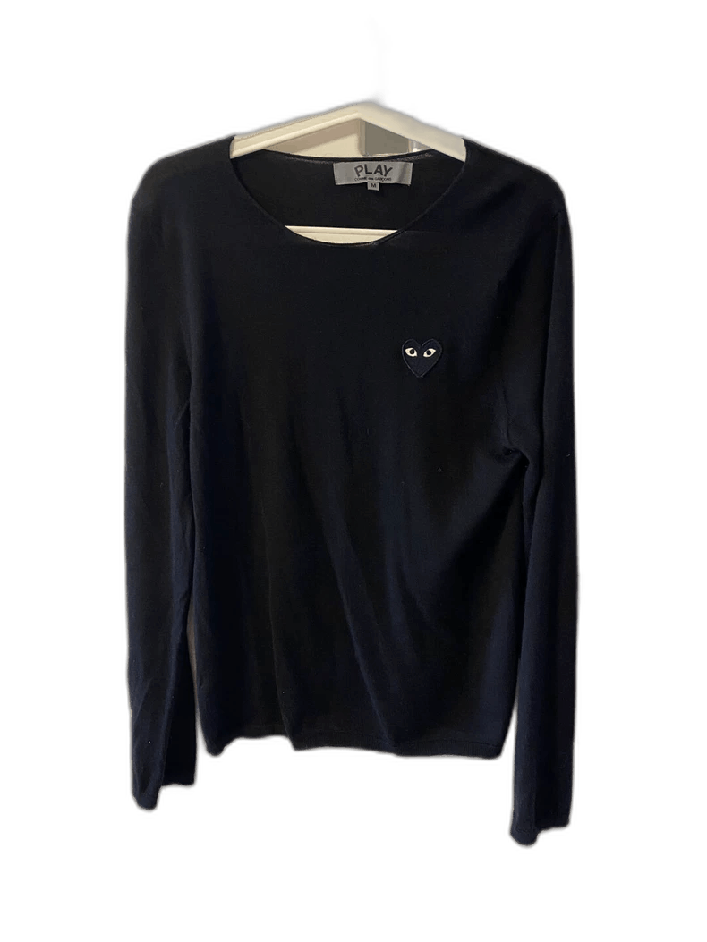 Comme des Garcons PLAY play comedie des garçons black cashmere sweater Size US M / EU 48-50 / 2 - 1 Thumbnail