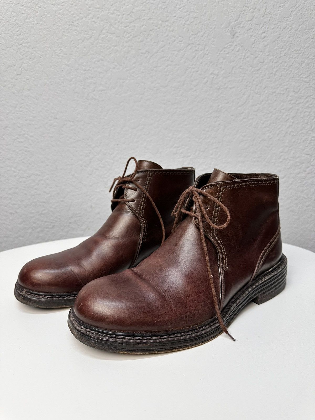 Versace RARE RRL LEATHER BOOTS WESTERN AS 98 JAPAN GUIDI HANDMADE Size US 6 / EU 39 - 1 Thumbnail