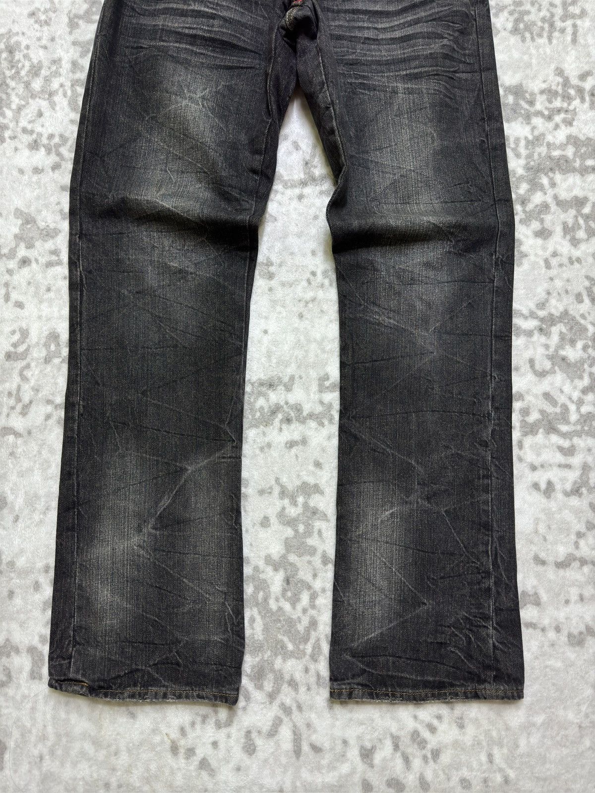 Hysteric Glamour Jack Serika Punk Whisker Faded Black Denim Jeans Patch Logo Size US 31 - 6 Thumbnail