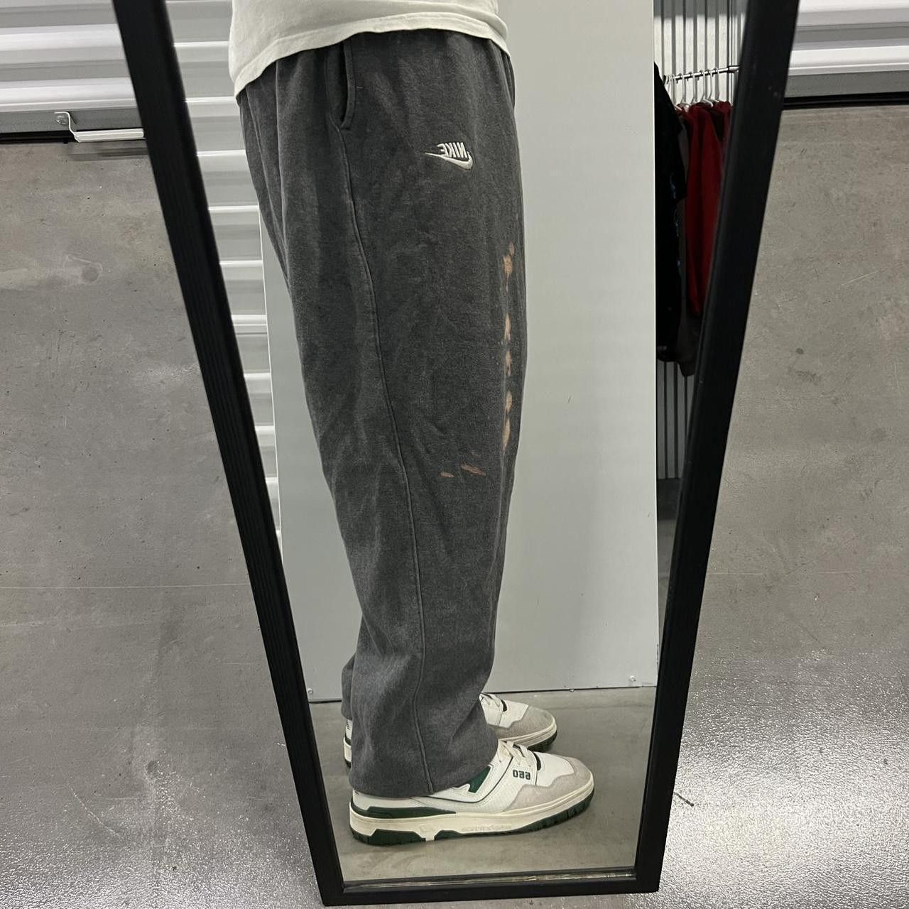 Nike Vintage Y2K/2000s Nike Grey Sweatpants with Bleach splatter and baggy fit! Size US 40 / EU 56 - 1 Thumbnail