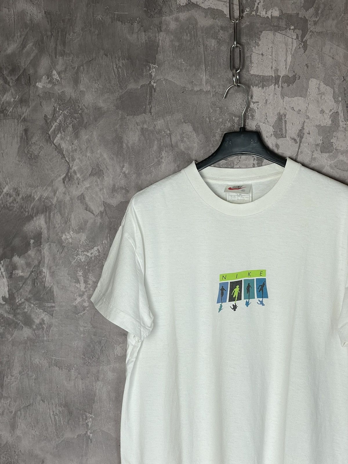 Nike × Vintage Nike tee Vintage 90s Nike Central Logo USA T-shirt y2k Size US XL / EU 56 / 4 - 3 Thumbnail