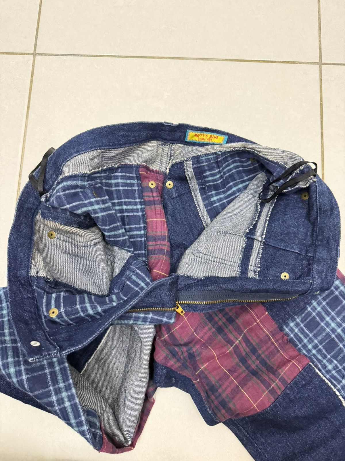 Japanese Brand Betty’s Blue Shinji Abe Patchworks Kapital Inspired Denim Size US 28 / EU 44 - 9 Thumbnail