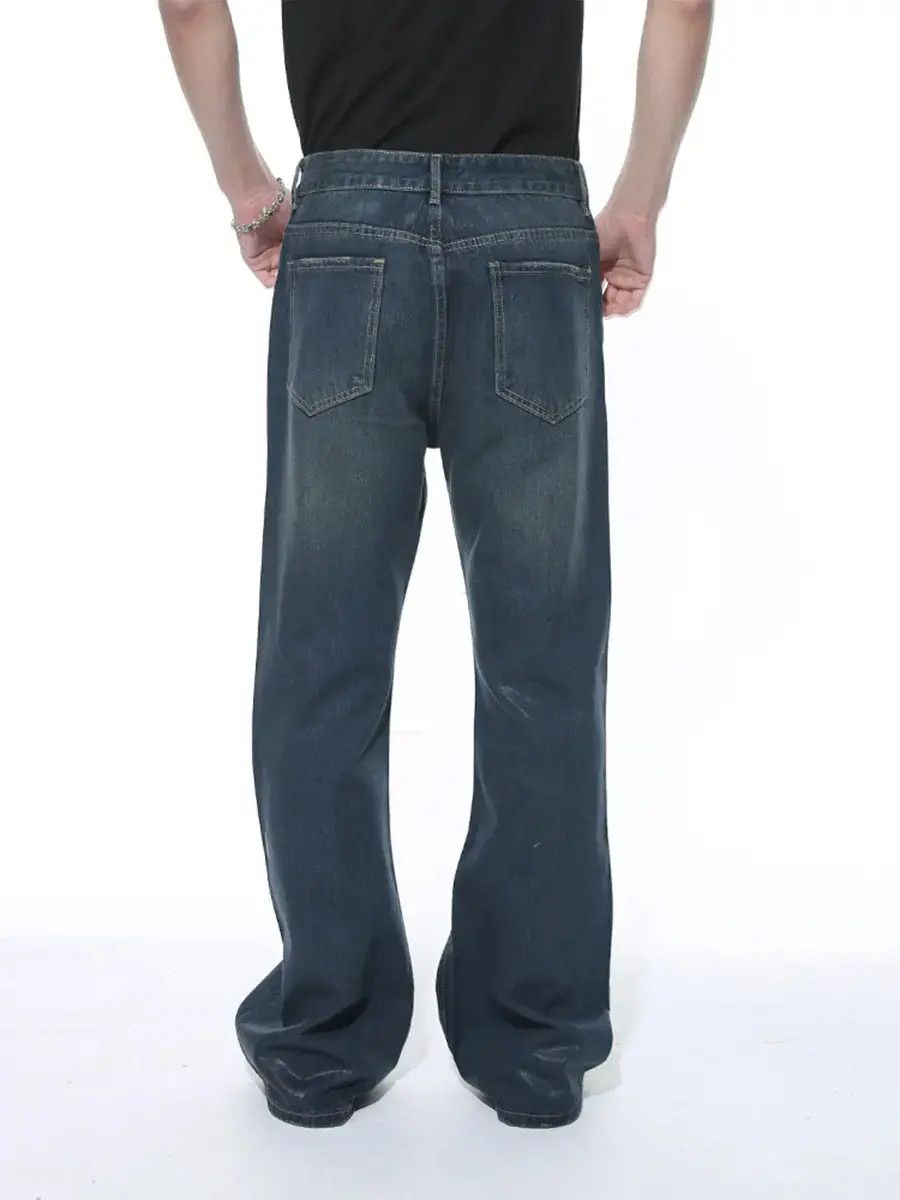 Japanese Brand Retro loose straight leg micro flared jeans Size US 32 / EU 48 - 4 Thumbnail