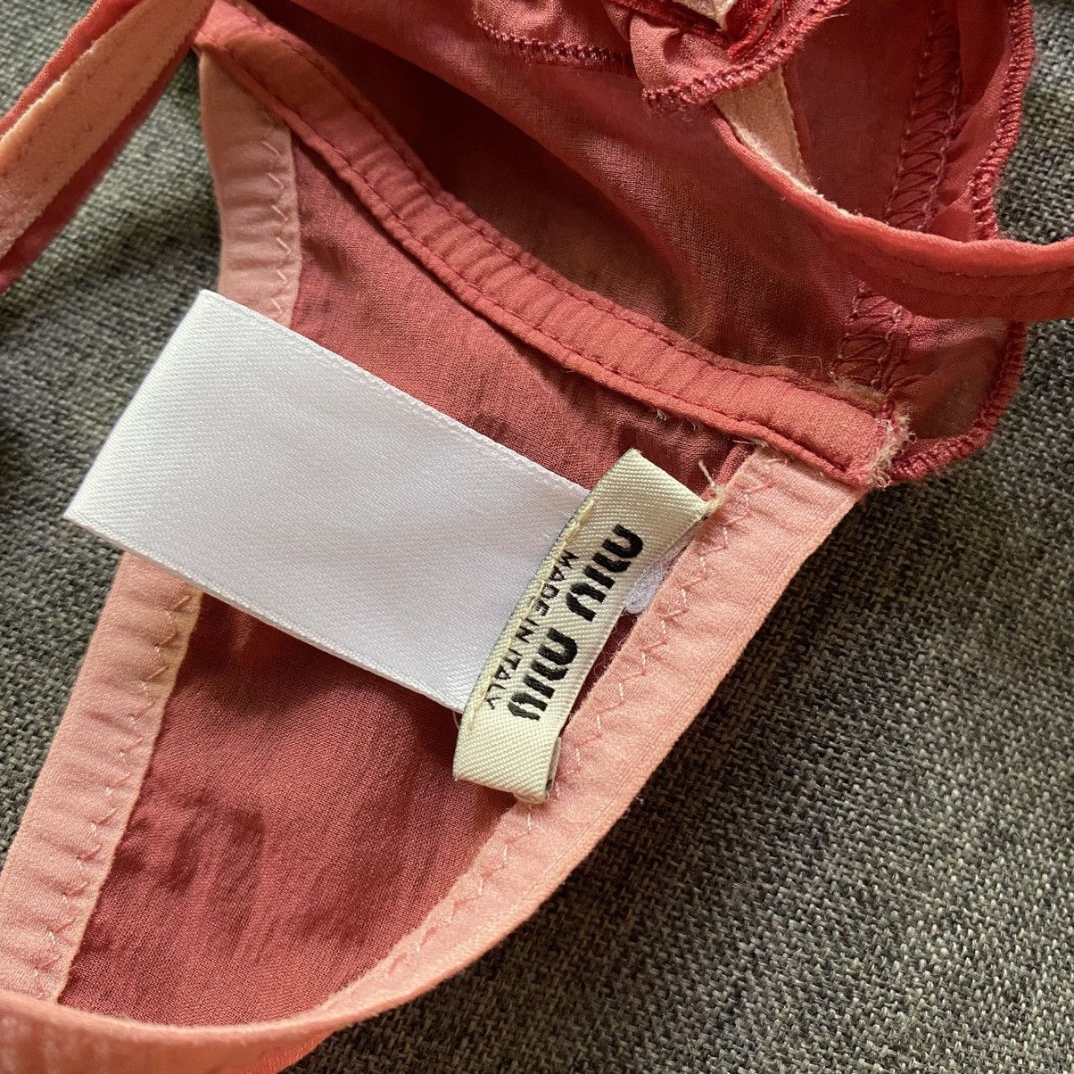 Miu Miu MIU MIU Red Satin Bra Size ONE SIZE - 3 Thumbnail