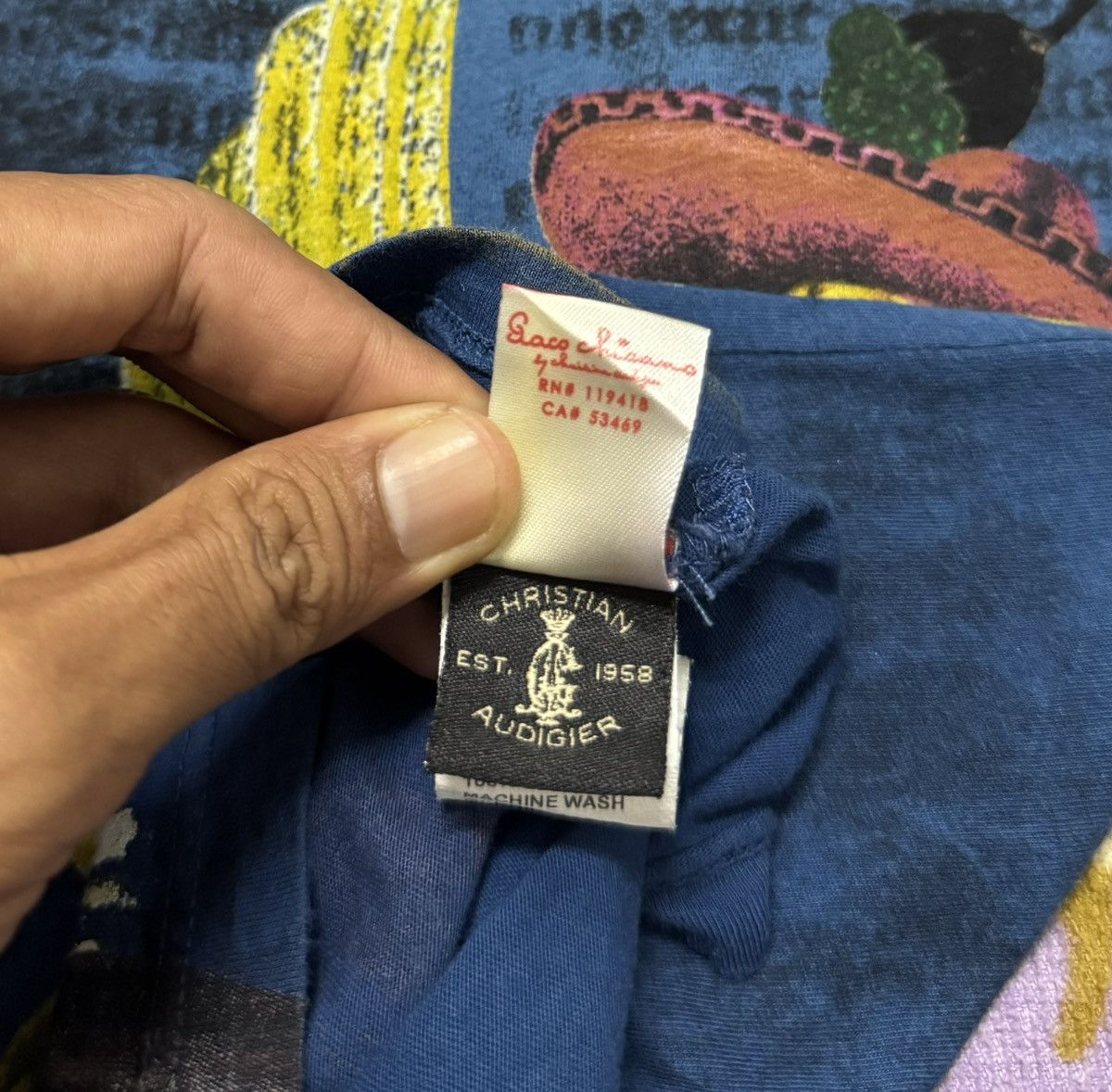 Christian Audigier × Designer CHRISTIAN AUDIGIER "Gaco Chicano" Usa Rare Design Shirt Size M / US 6-8 / IT 42-44 - 14 Thumbnail