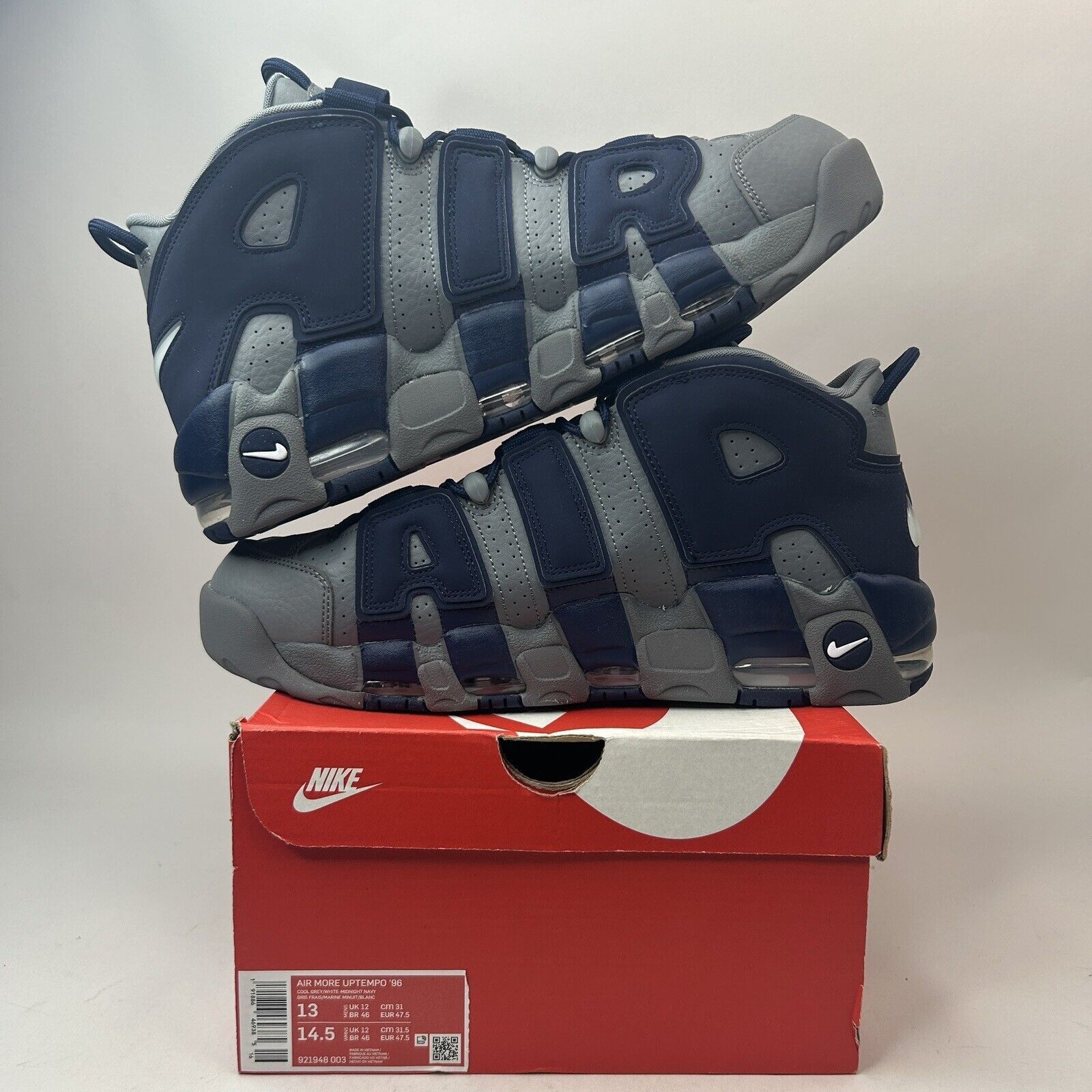 Nike Nike Air More Uptempo “Georgetown Hoyas” 2023 Size US 13 / EU 46 - 3 Thumbnail