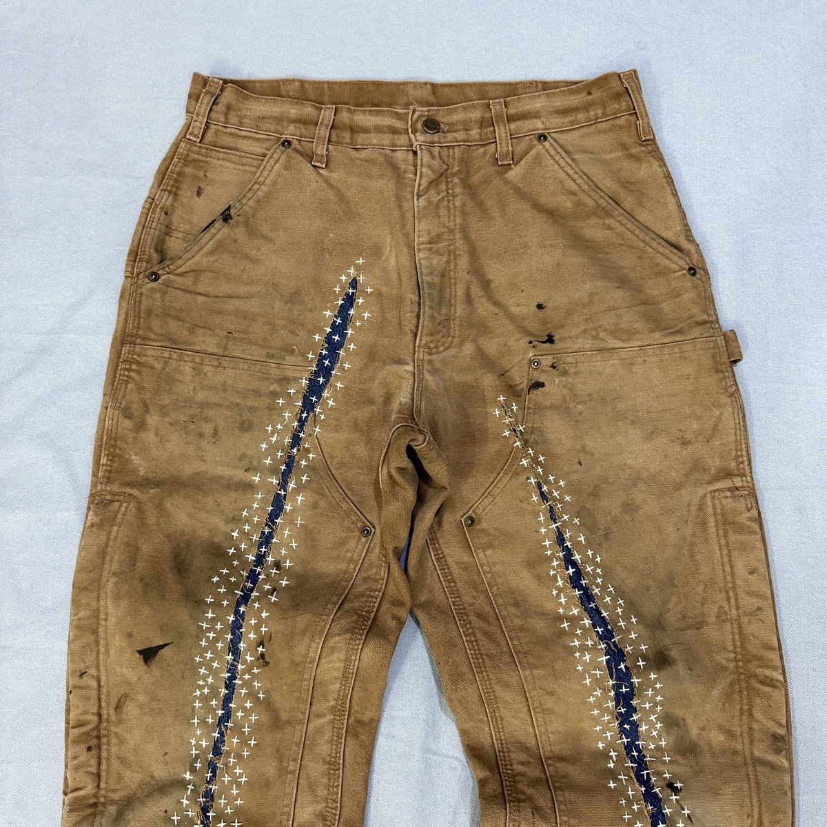 Carhartt Carhartt sashiko embroiderd B194 BRN Double knee denim Size US 34 / EU 50 - 6 Thumbnail