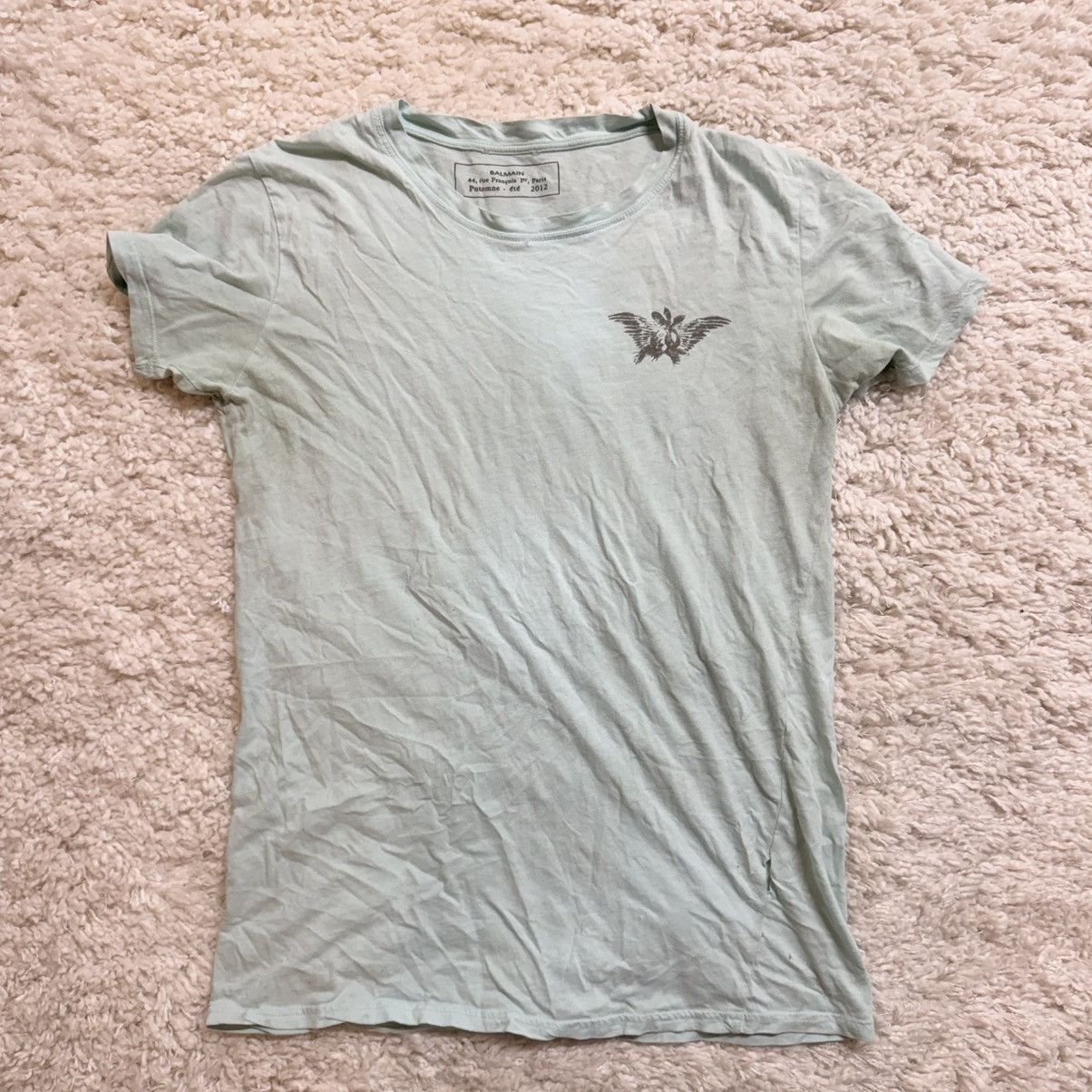 Balmain Paris 2012 Distressed T-Shirt