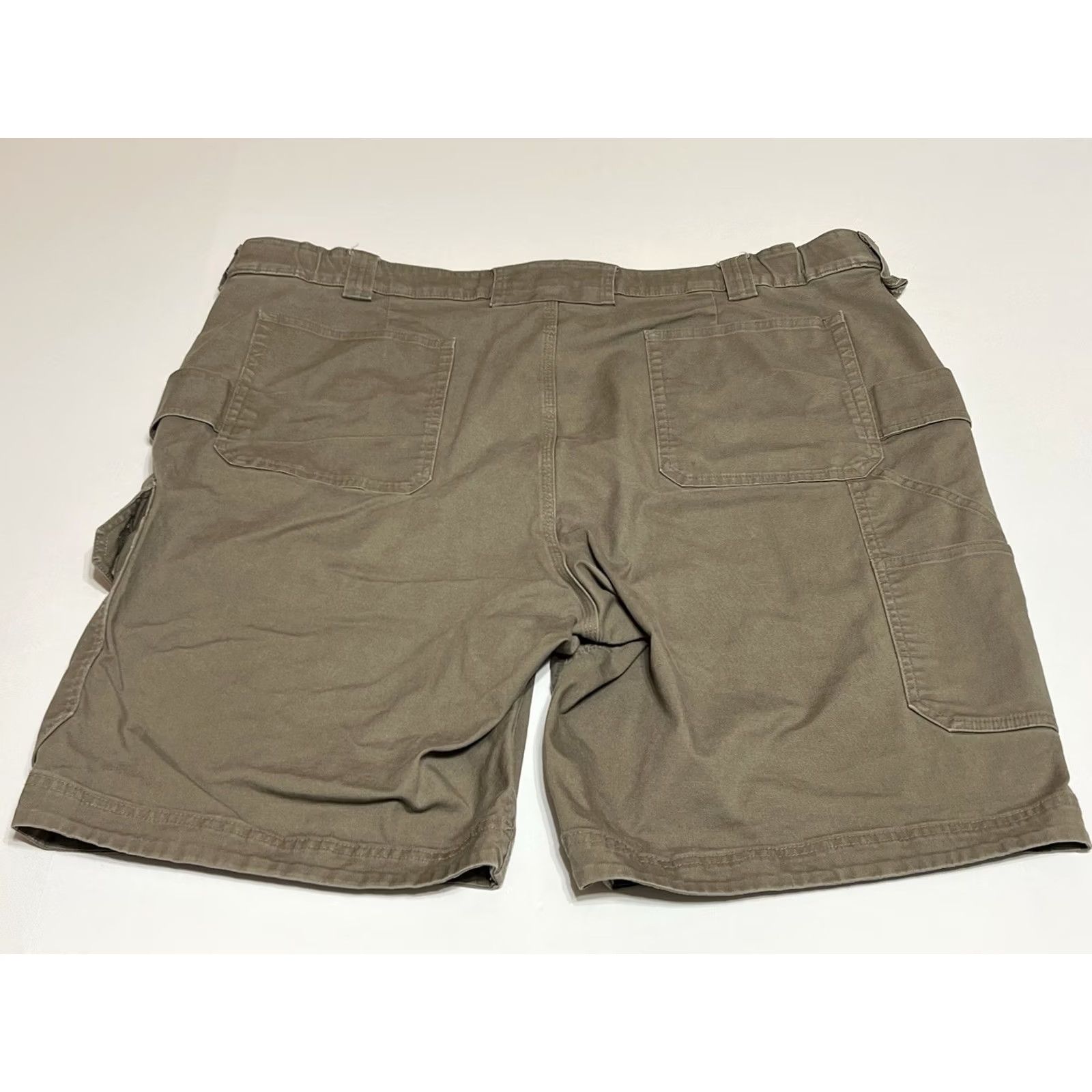 CO Duluth Fire Hose Cool Max Flex Carpenter Shorts Mens Size 48 Brown Cargo Workwear Stretch Pockets 10in Inseam Flat Front Zip Size US 32 / EU 48 - 2 Thumbnail