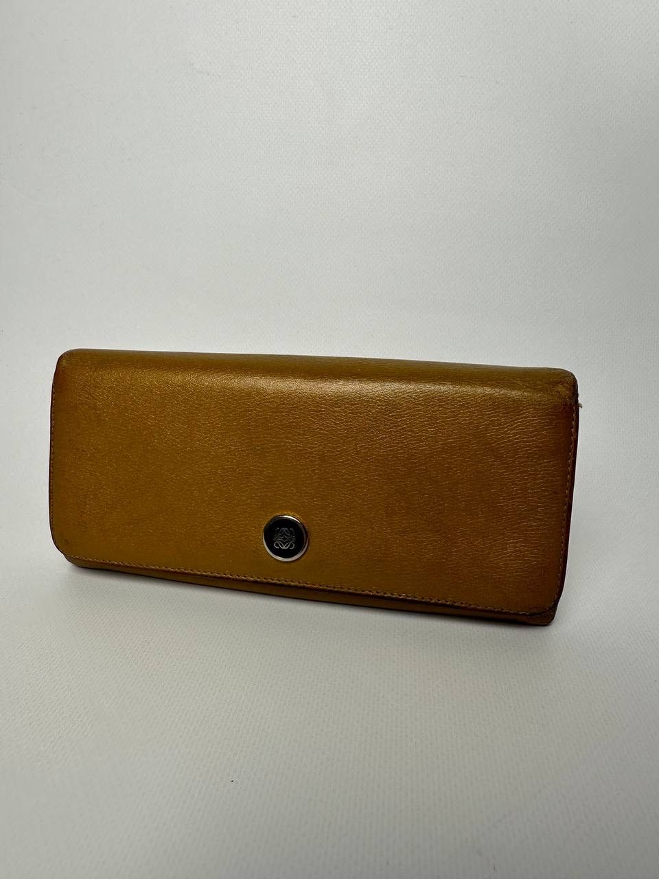 Loewe 90s Vintage Loewe Anagram Leather Authentic Golden Wallet Size ONE SIZE - 1 Thumbnail