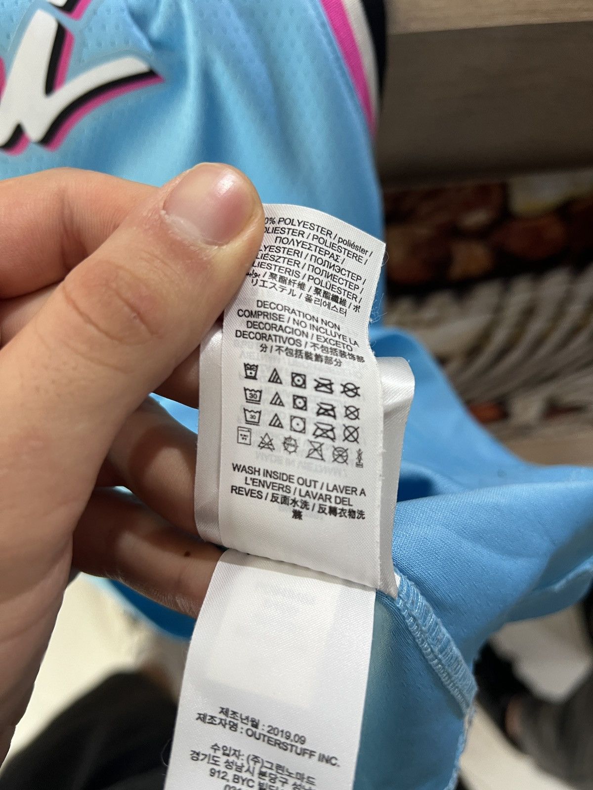 Nike Nike Wade Miami Heat Vice Nights Blue Pink Jersey Size US M / EU 48-50 / 2 - 8 Thumbnail