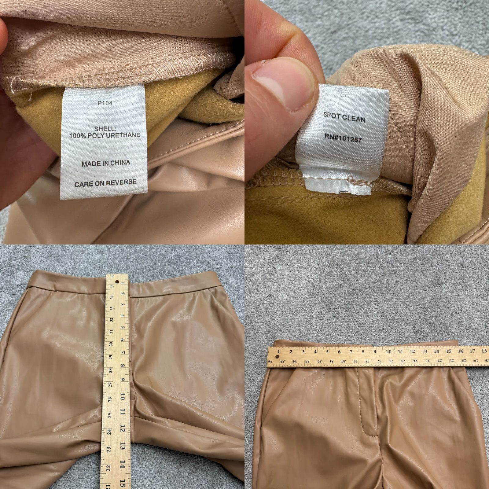 Vintage Alexia Admor Pants Women 8 Faux Leather Straight Leg High Rise Dress Pants Brown Women Size 30" / US 8 / IT 44 - 8 Thumbnail
