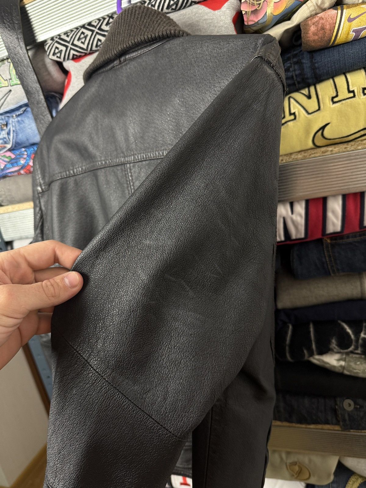 Giorgio Armani Armani Leather Jacket Multi Pocket Size 52 Size US L / EU 52-54 / 3 - 12 Thumbnail