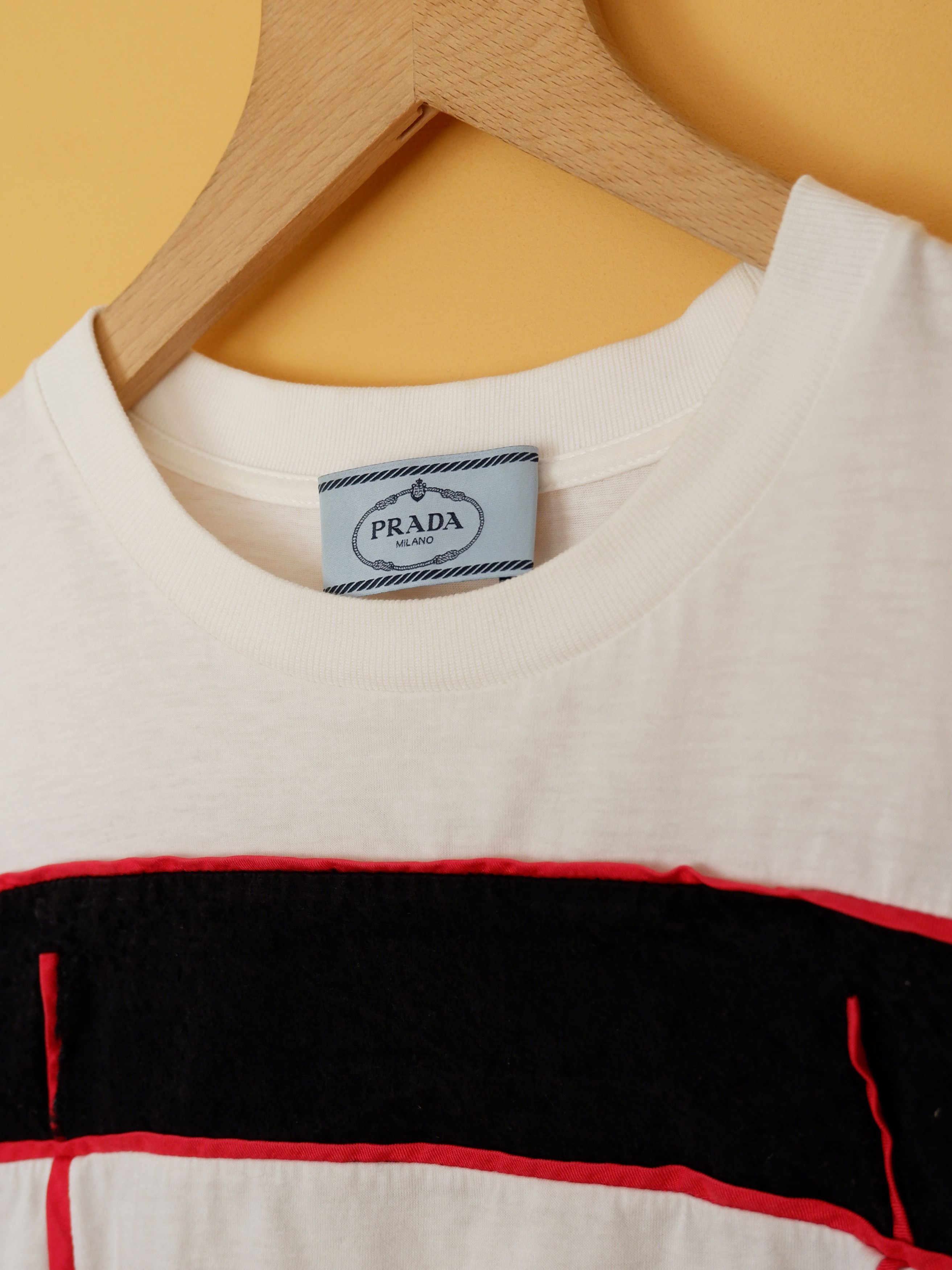 Prada Last drop! Prada t-shirt with silk red piping SS16 Size US S / EU 44-46 / 1 - 2 Thumbnail