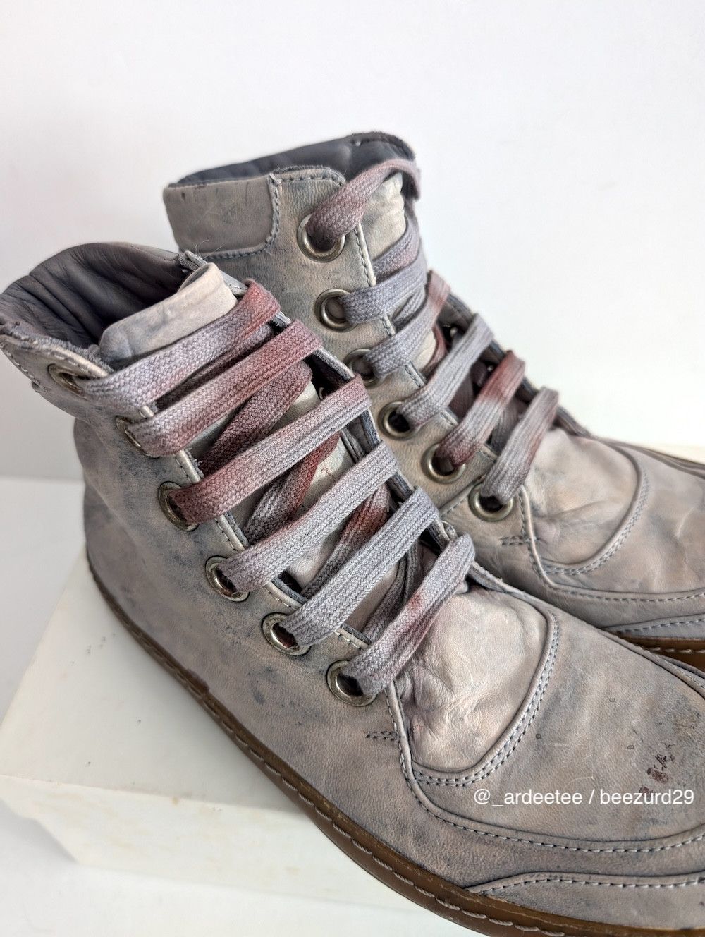 A1923 *NEW* INDIGO OIL CAVALLO HIGH SNEAKERS Size US 7 / IT 37 - 4 Thumbnail